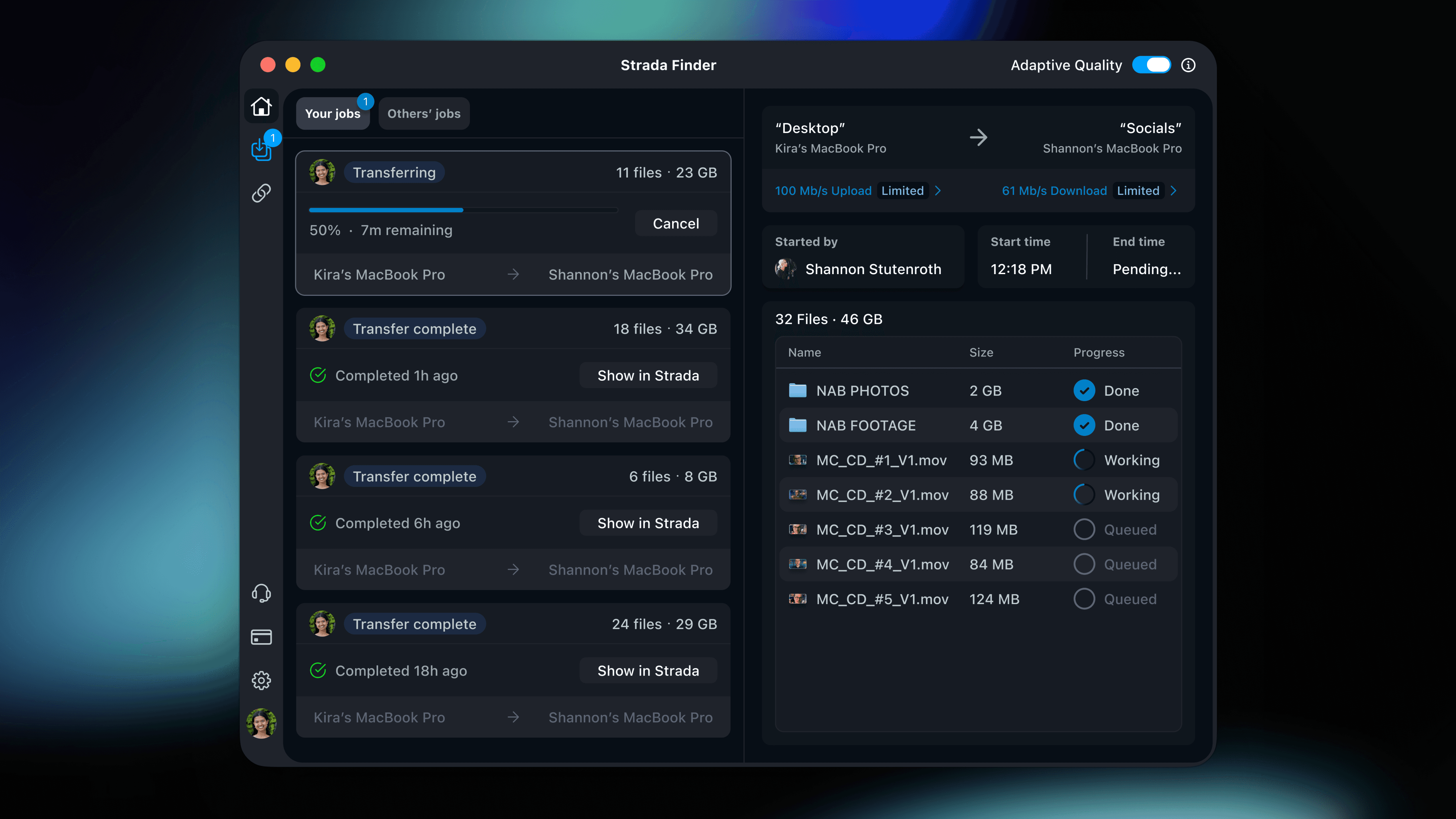 File transfers