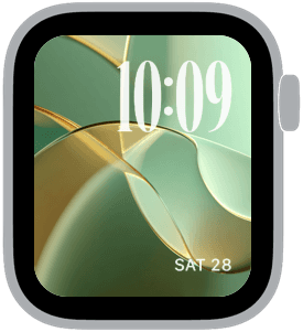emerald afterglow Apple Watch face preview 2 featuring abstract, gradient, modern, and st patricks day.