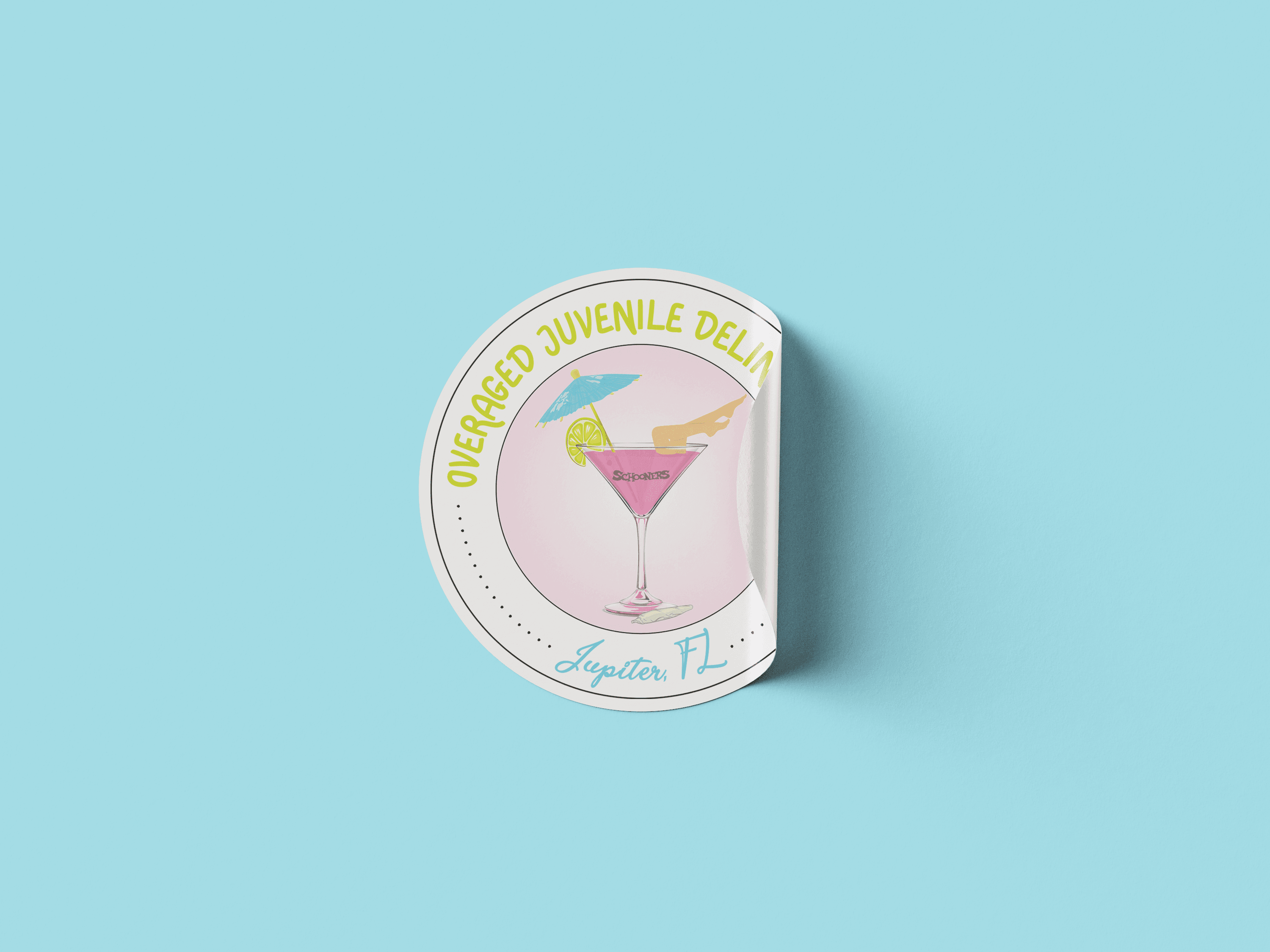 Overaged Juvenile Delinquents Sticker