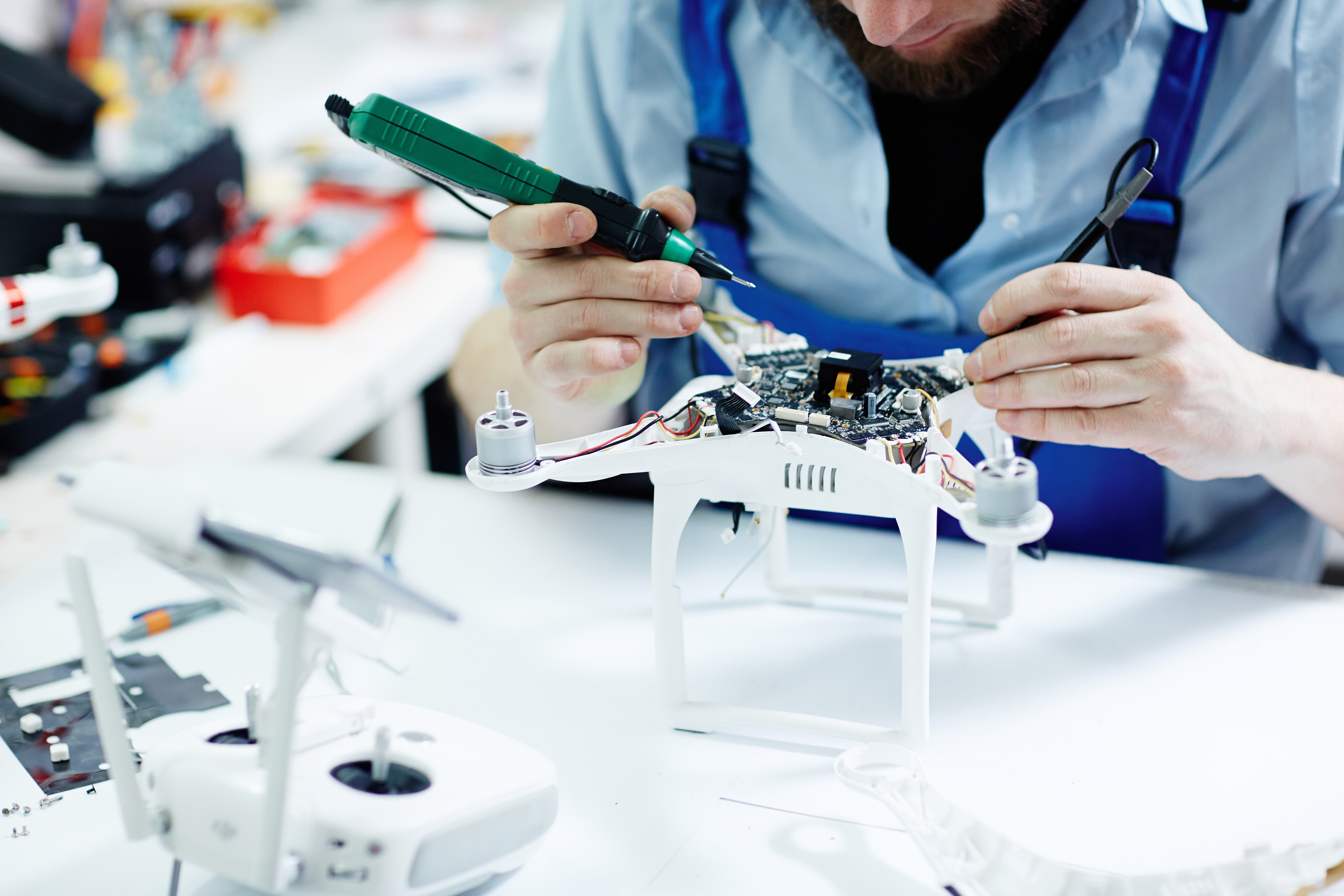 Unified sales and service operations for drone manufacturing
