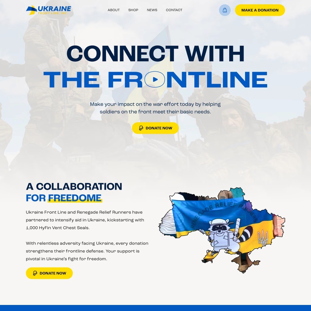 Ukraine Front Line - Website Redesign