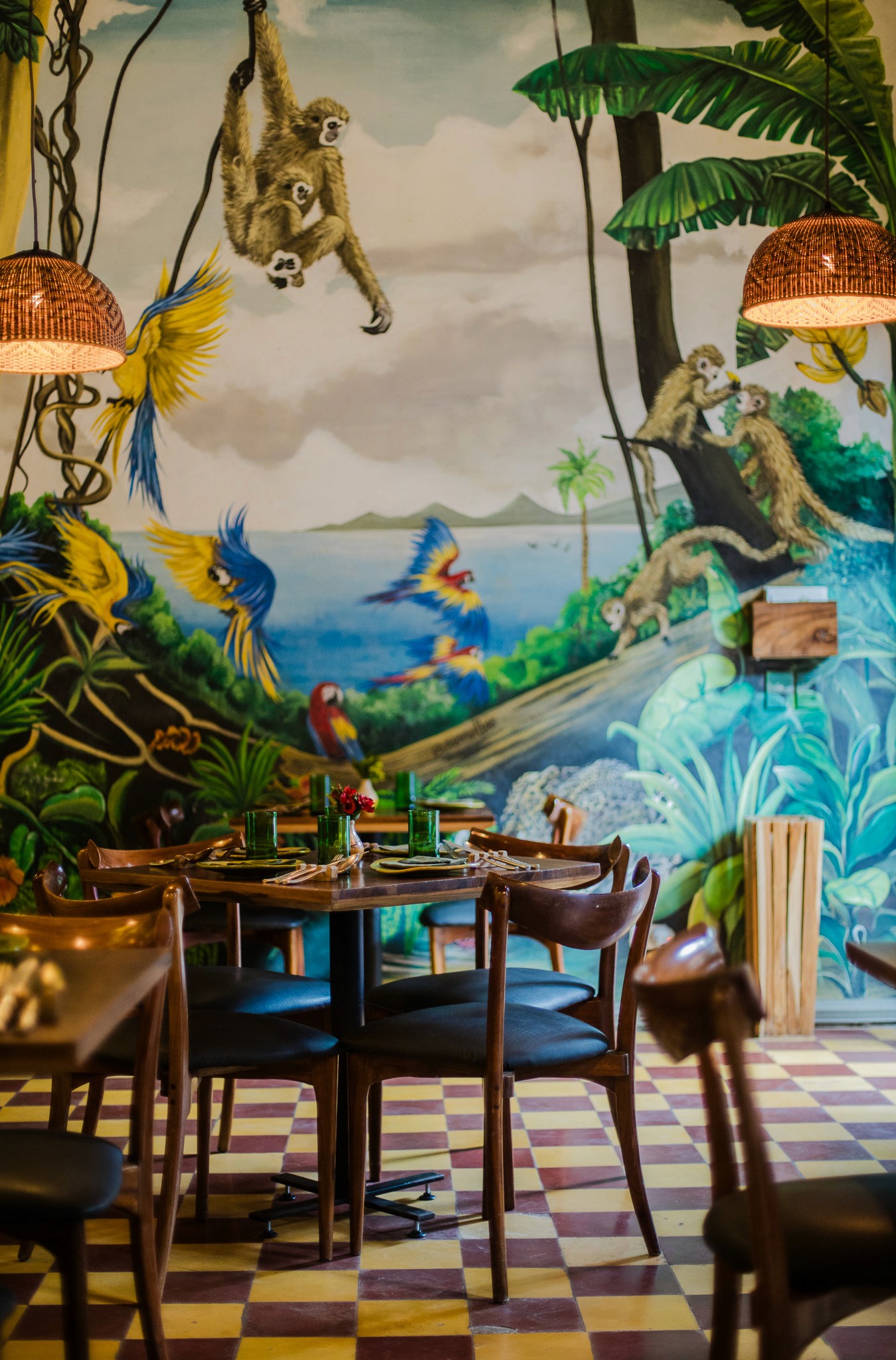 Creative portrait with geometric pink eyewear and bold fashion styling in urban setting