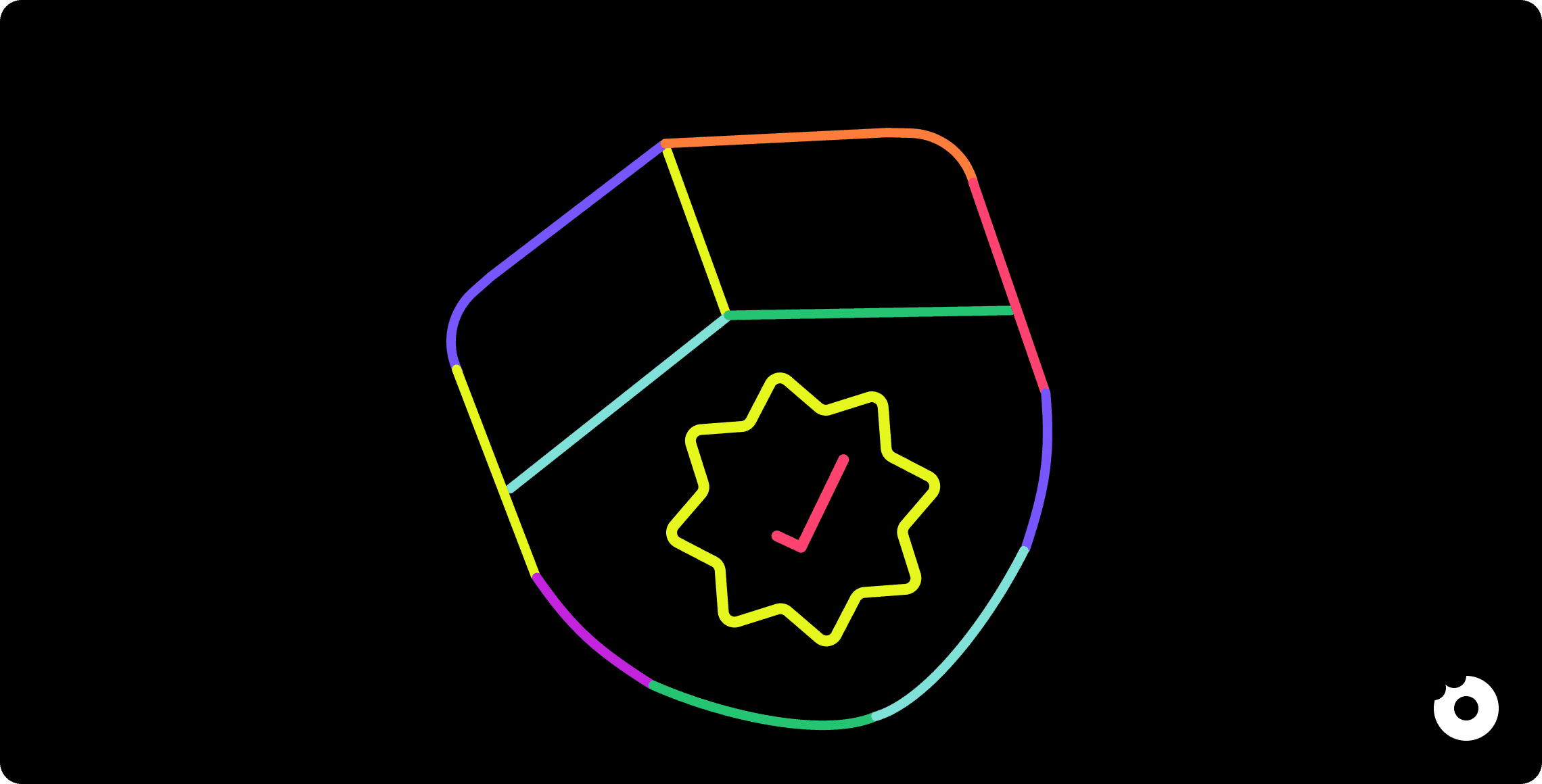 Shield icon with a checkmark representing security reliability and verified quality