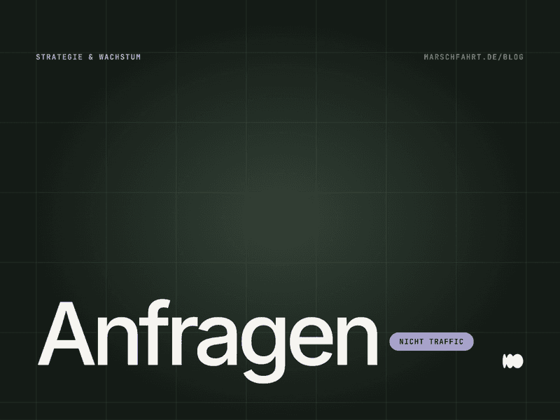 Titelbild zum Beitrag: Mehr Anfragen kommen selten von mehr Traffic