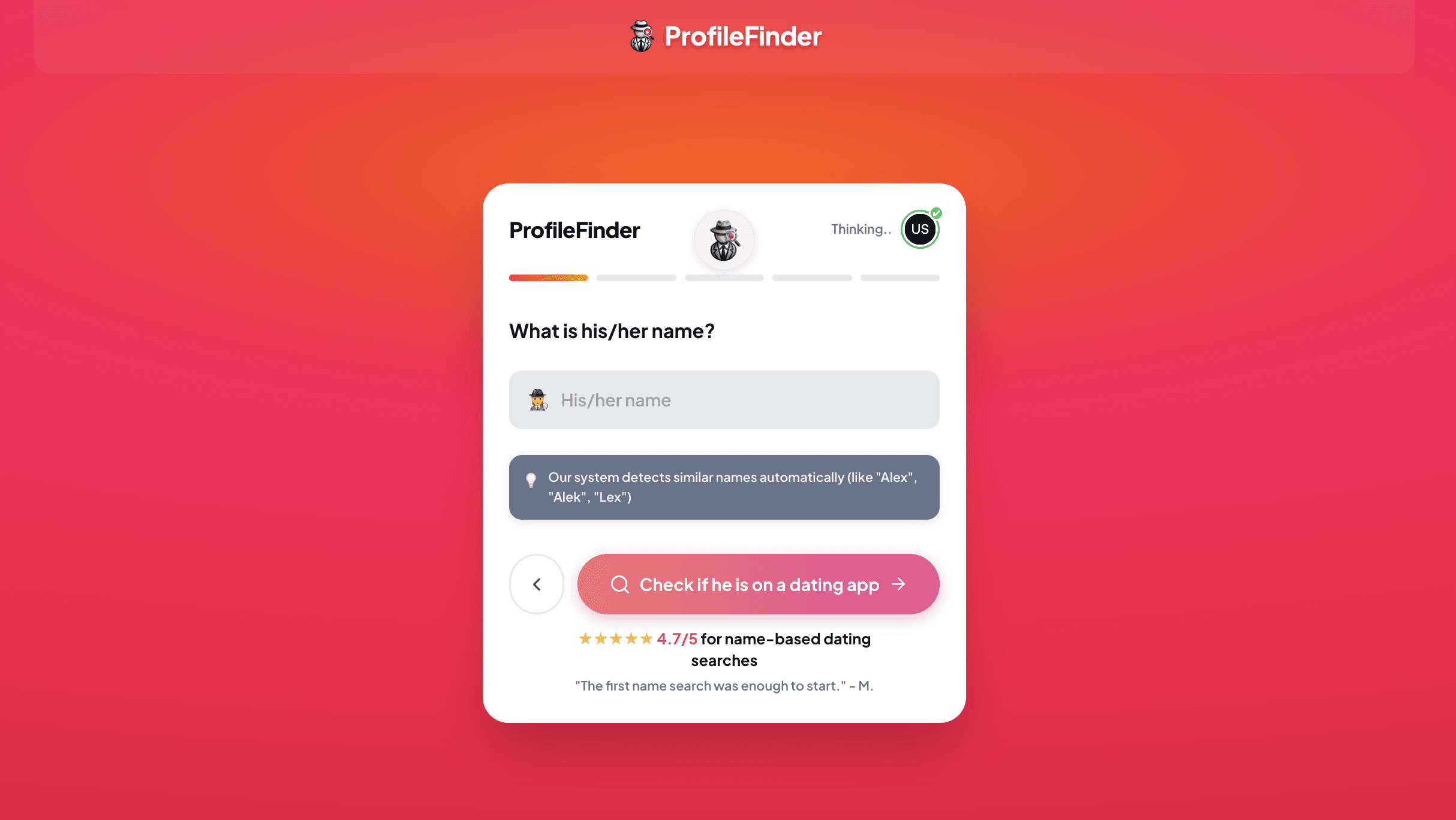 Profilefinder.ai name