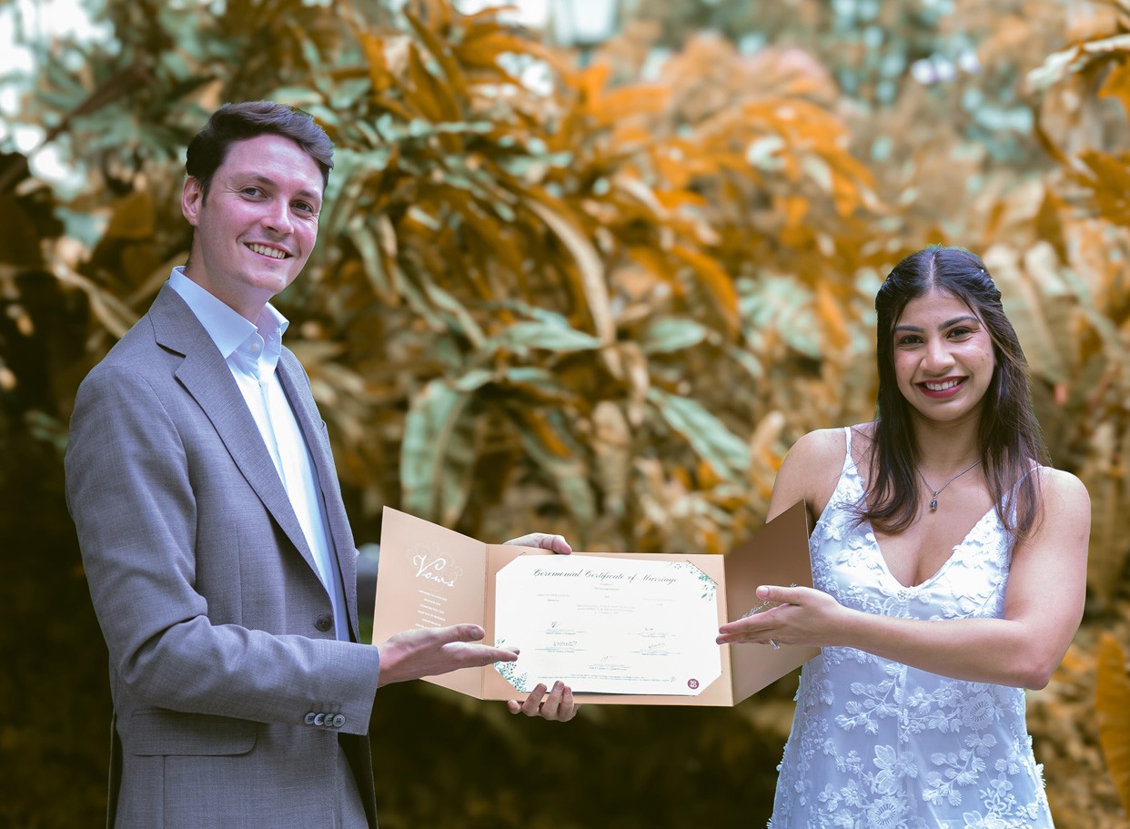 a woman with flowers