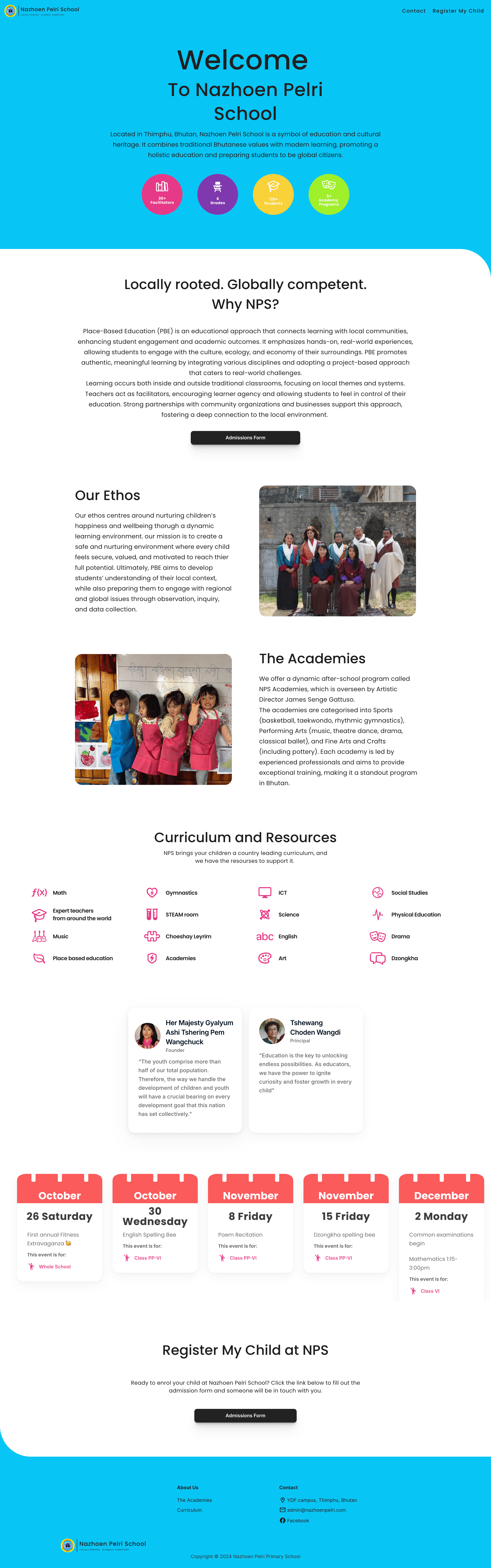 an image of nazhoen pelri primary school website