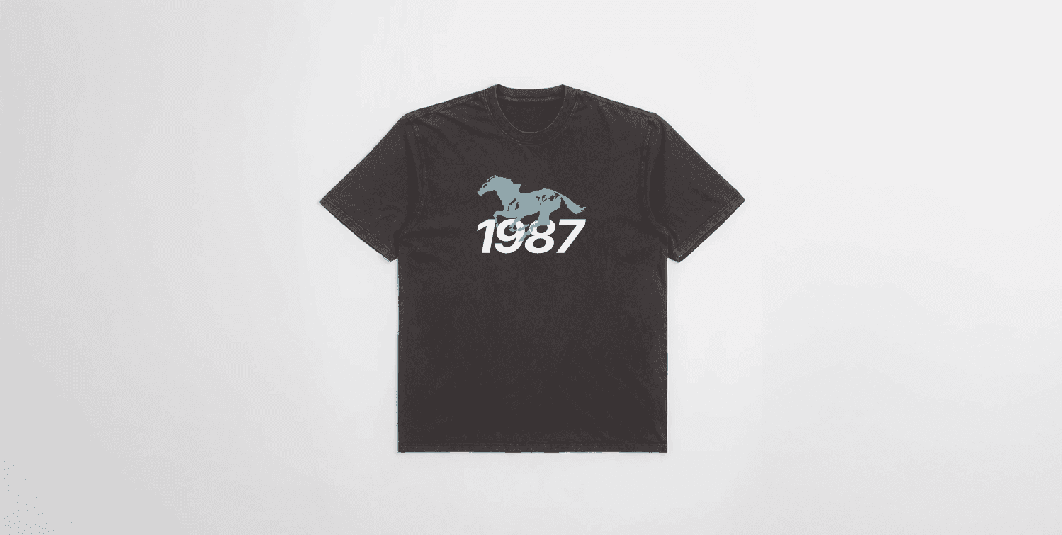 racing comapny black t shirt with design printed
