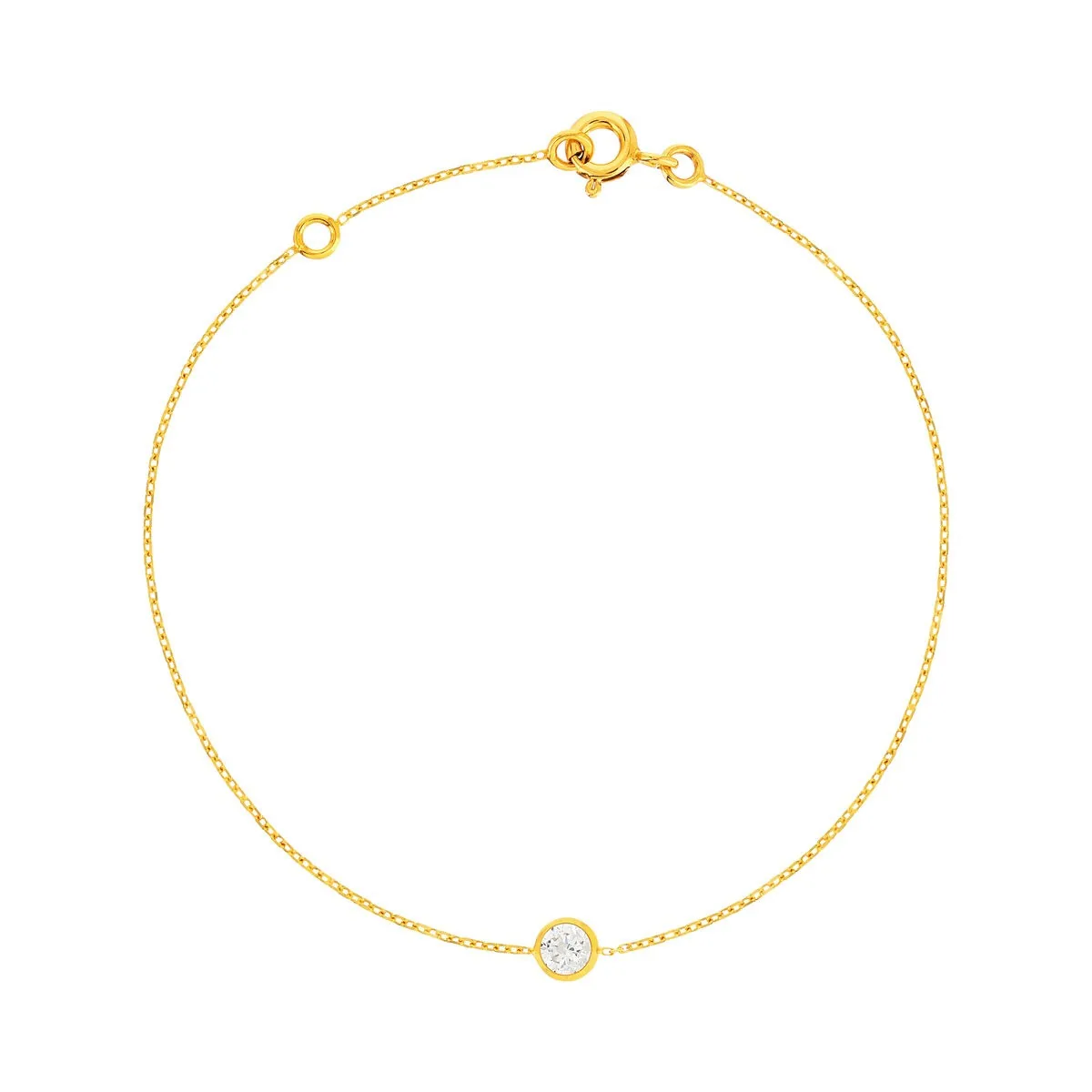 Bracelet en or jaune 375 serti de oxydes de zirconium
