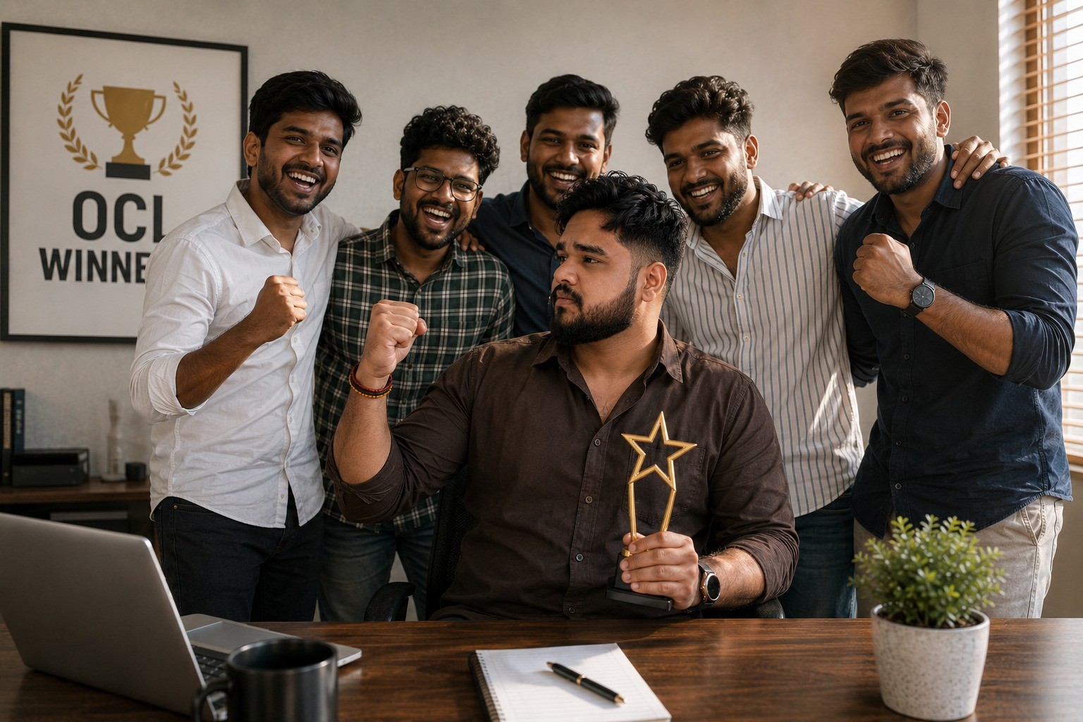 OpenEdge Champions League team celebrating a championship win