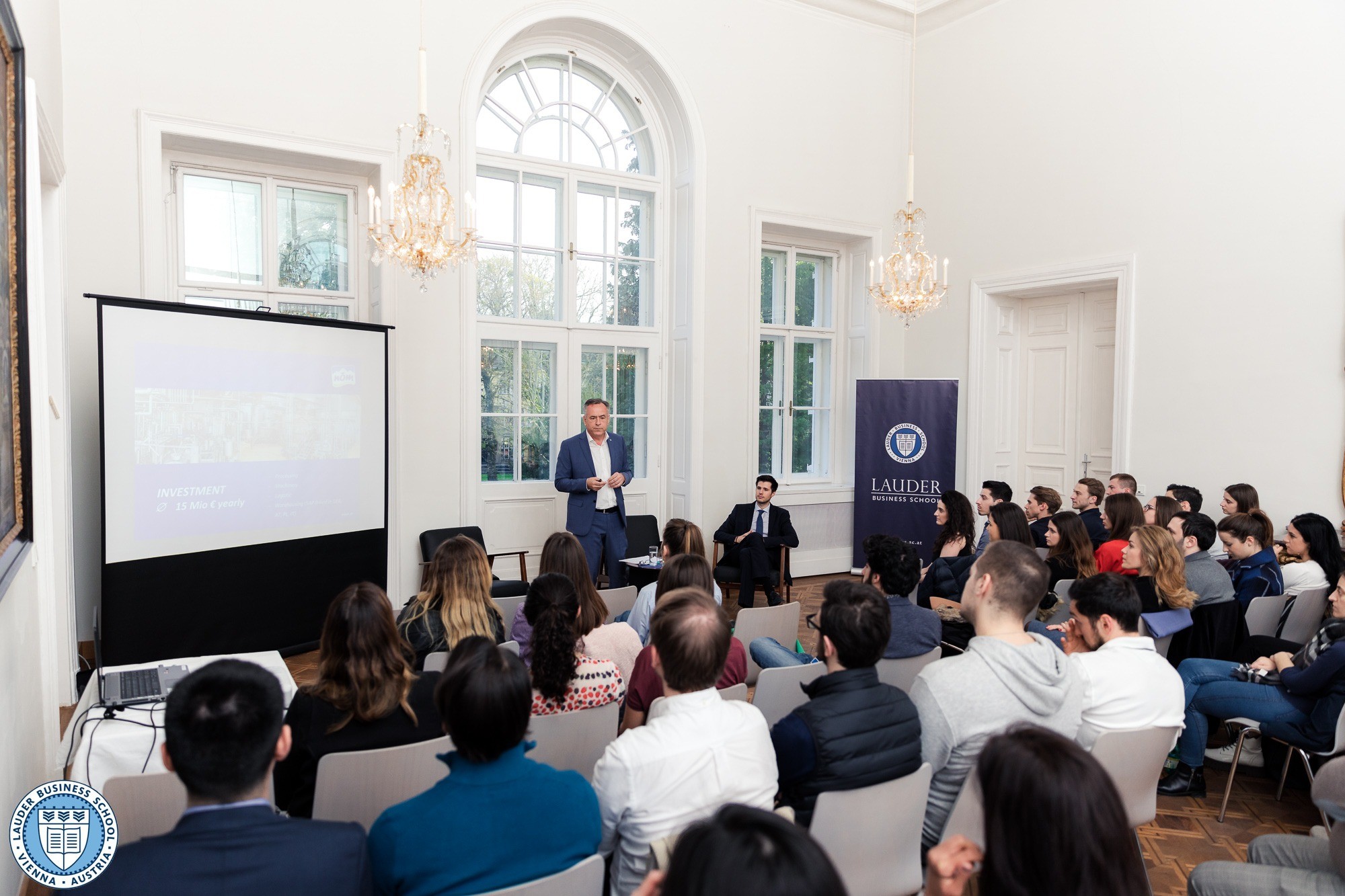  Ing. Josef Simon , Director of Production and Technology at NÖM talks to LBS Students