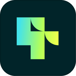 Gradient logo design for ReloadRewards, featuring a stylized geometric symbol with a blend of blue and green shades on a dark background, representing the brand's modern and dynamic identity.