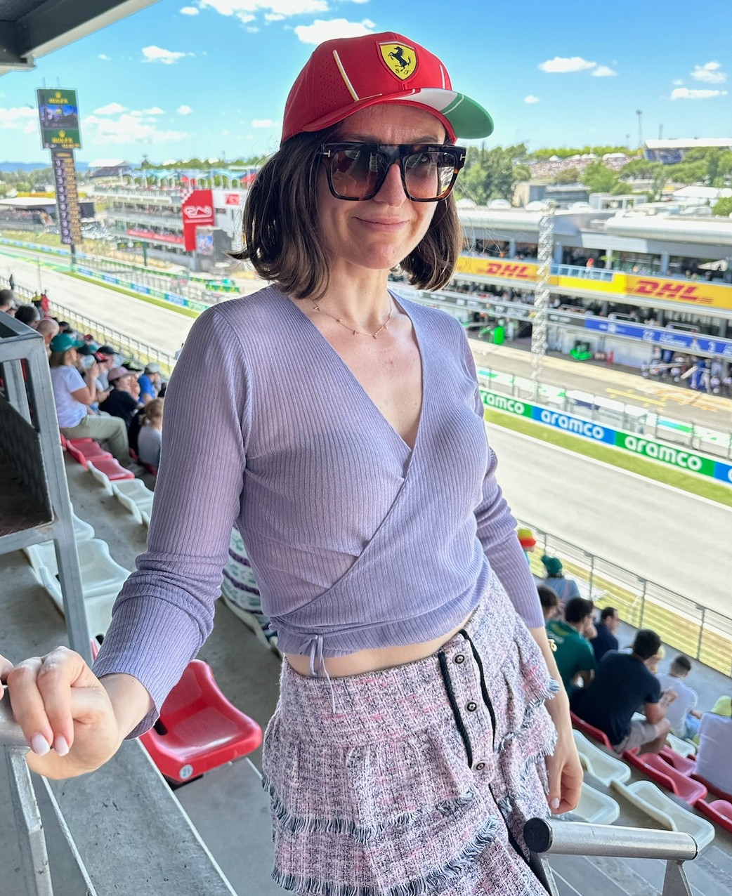 Riding a bicycle with V sign