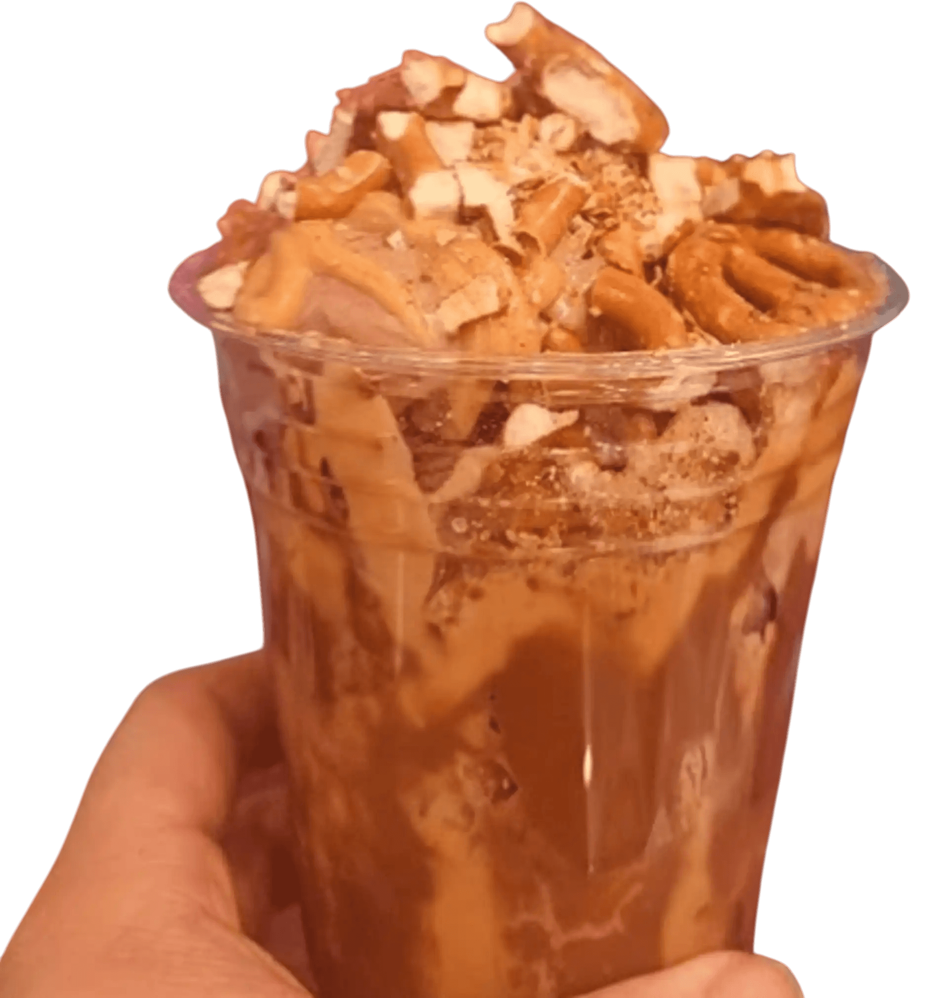 Chocolate caramel pb pretzel stacker