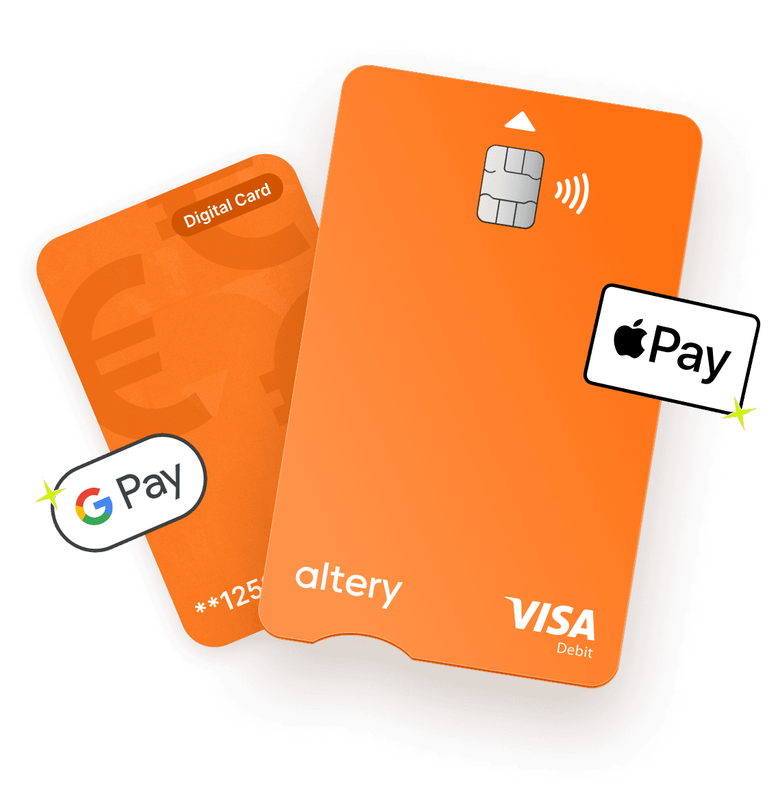 Screenshot of Altery Connect illustrating effortless crypto-to-fiat conversion and bank card cash out capabilities