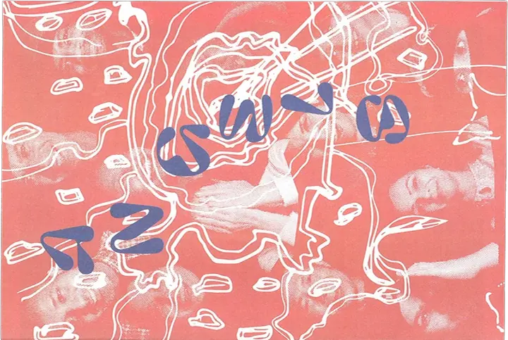 Illustration stylisée montrant des mains qui se rejoignent et s'entraident, accompagnée du titre "Angels" et d'un texte de présentation sur un fond bleu et orange.