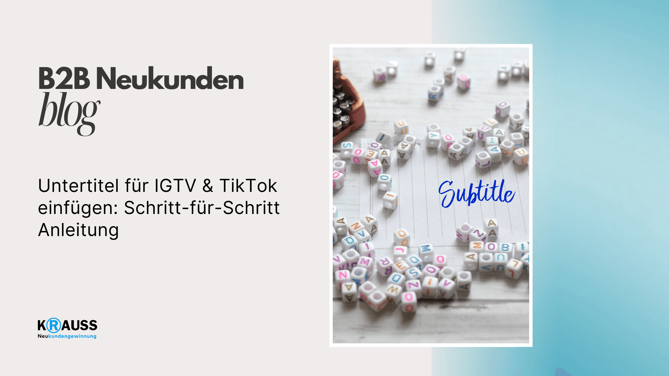 Untertitel für IGTV & TikTok einfügen: Schritt-für-Schritt Anleitung