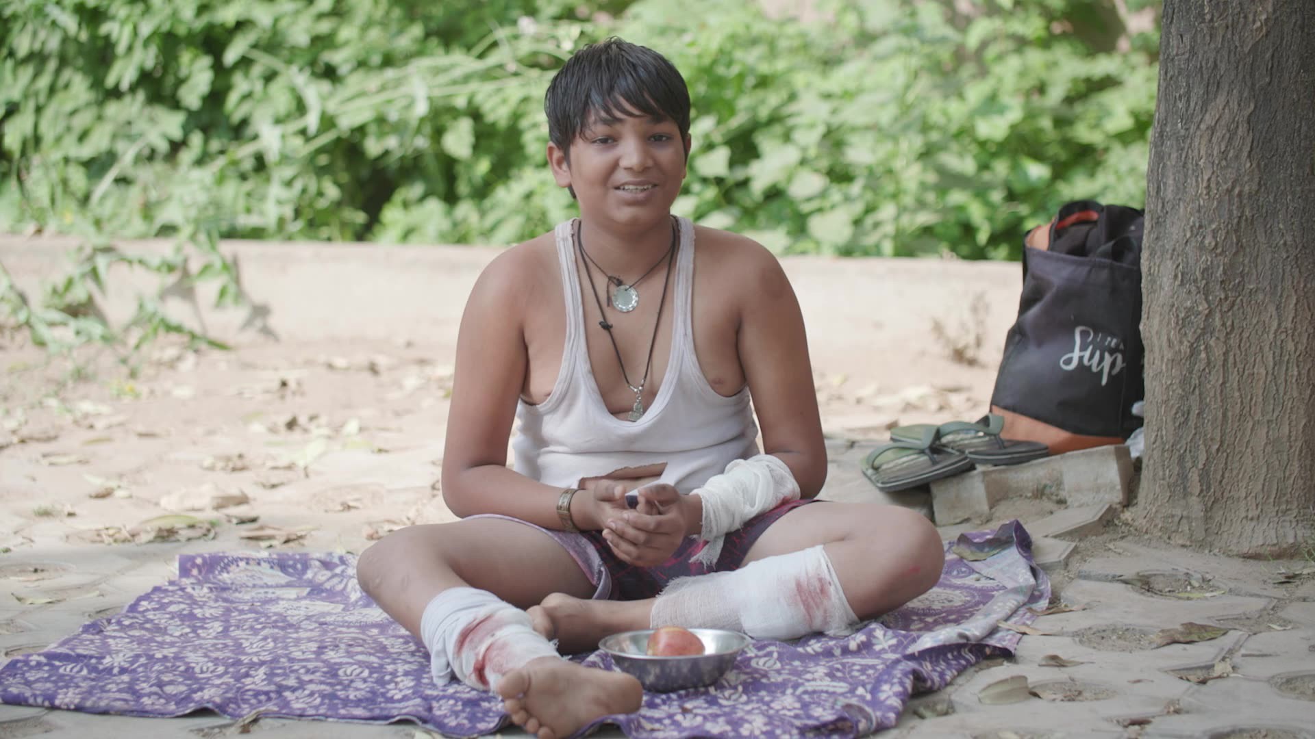 Visual from the 1090 Women and Child Helpline awareness film addressing women and child safety issues such as cybercrime and trafficking.