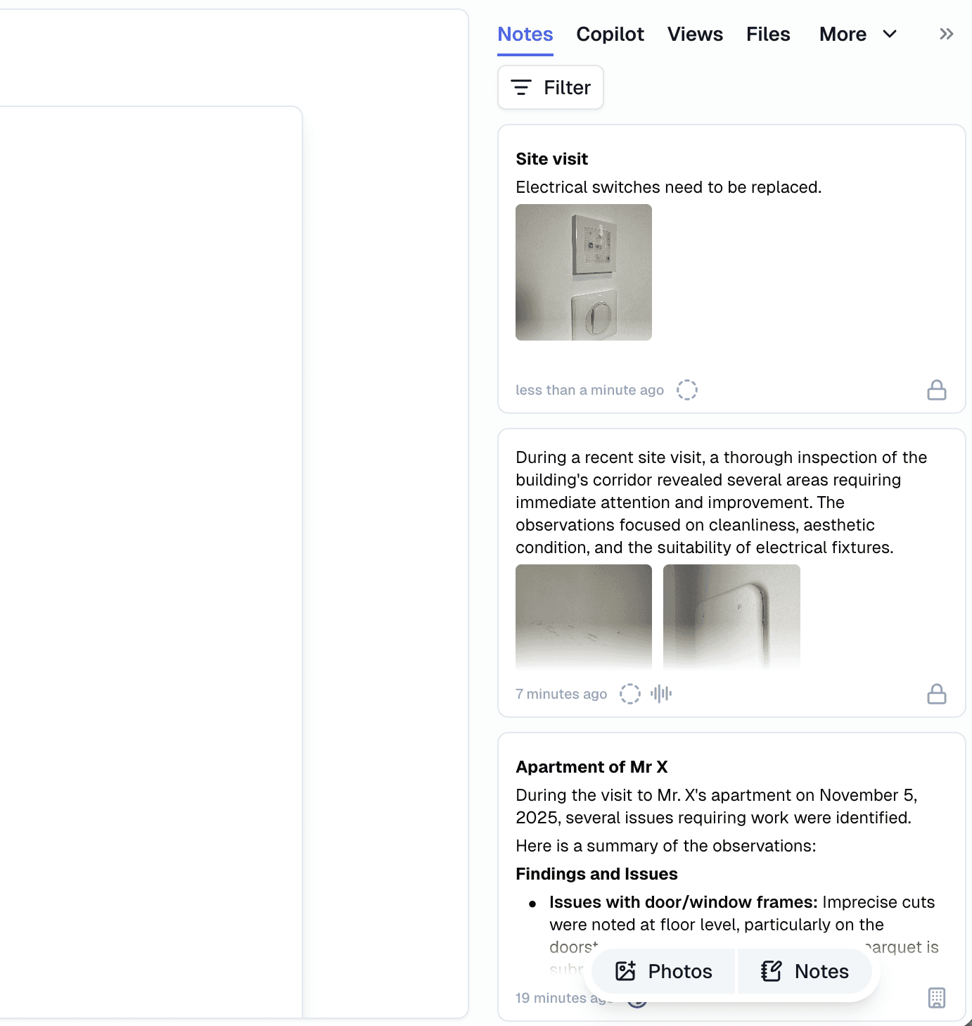 Image of notes besides a document