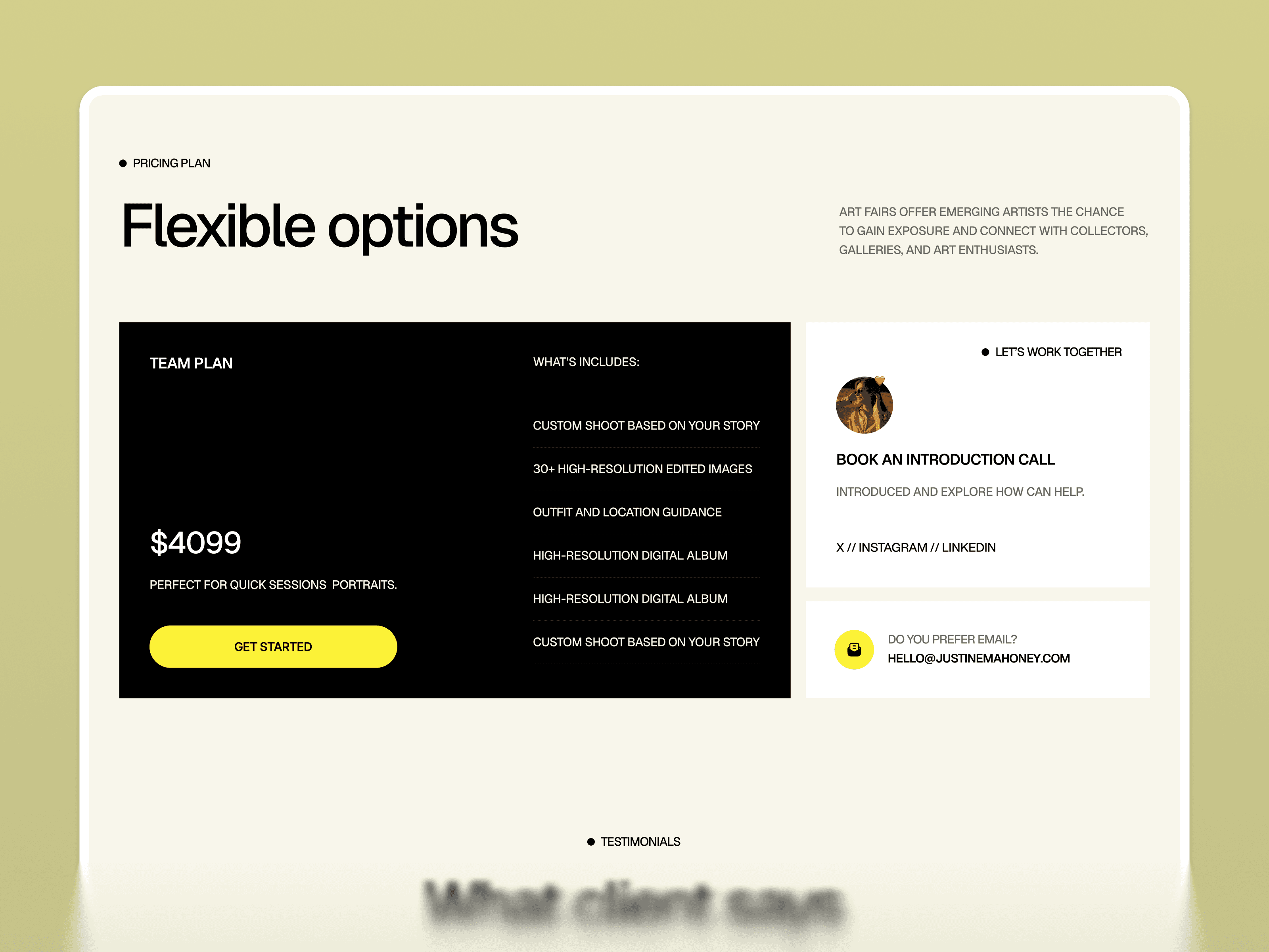 framer photography template
