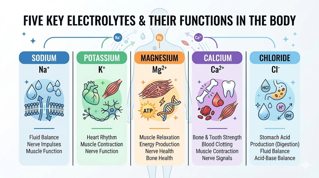 Key electrolytes needed while taking GLP-1 medications diagram