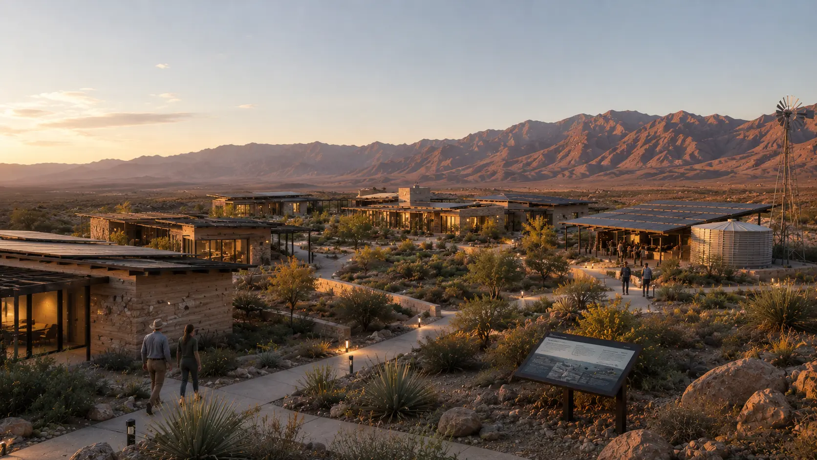 The completed campus achieved substantial reductions in operational energy demand through passive environmental systems and renewable energy integration.