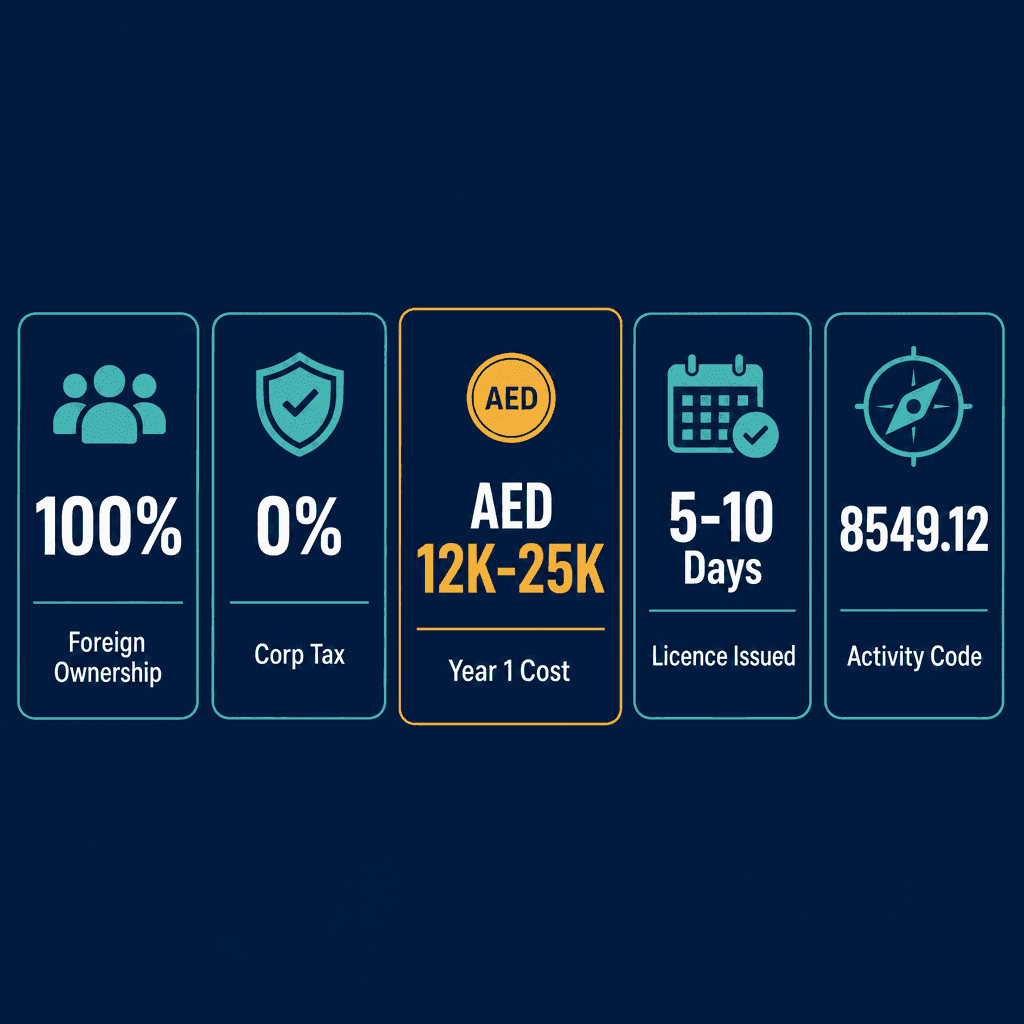 Infographic: Survival Training Business License in Dubai: Cost and Requirements