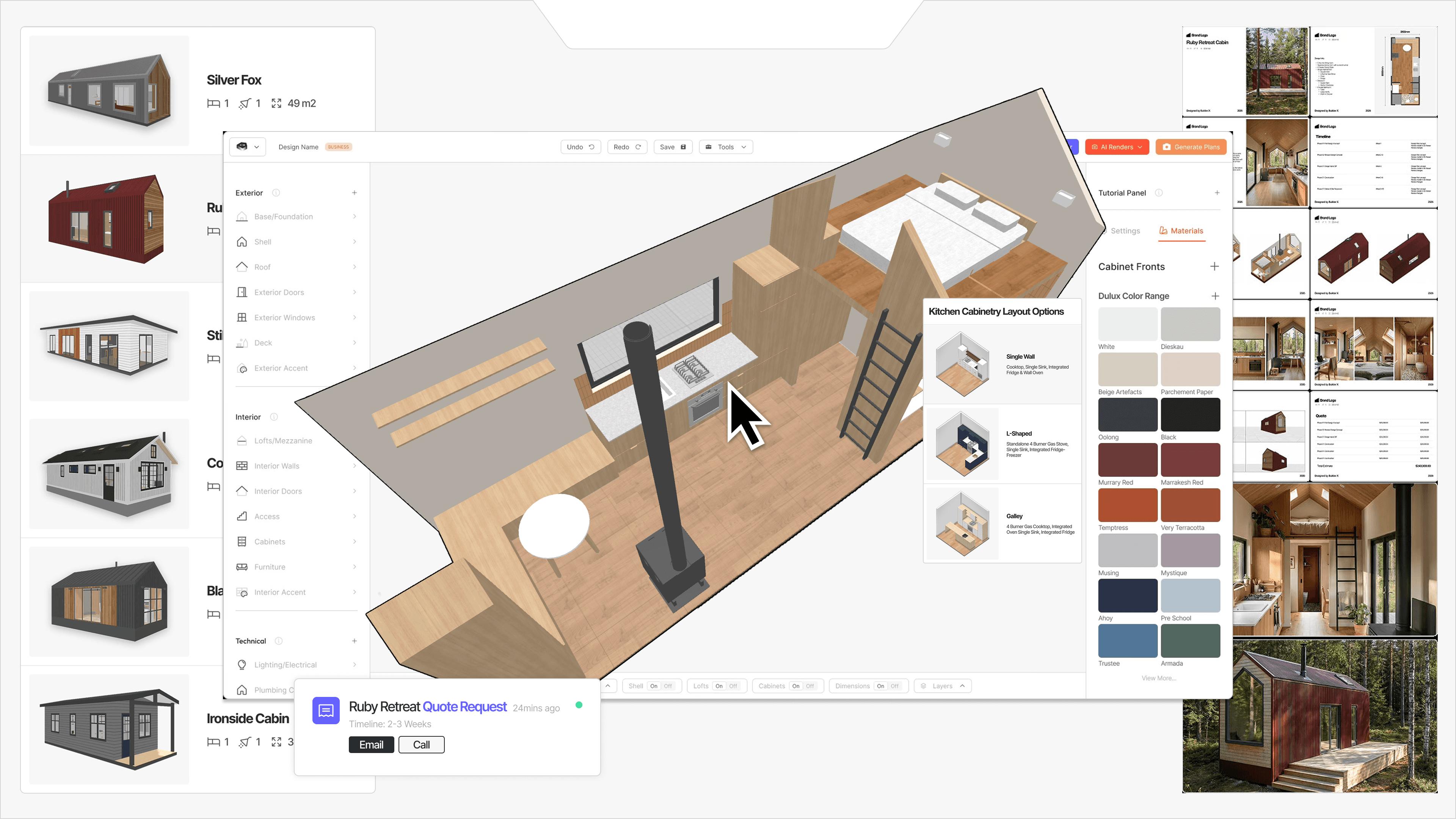 Tiny Easy Visual Sales, Design & Proposal Software for Small Homes