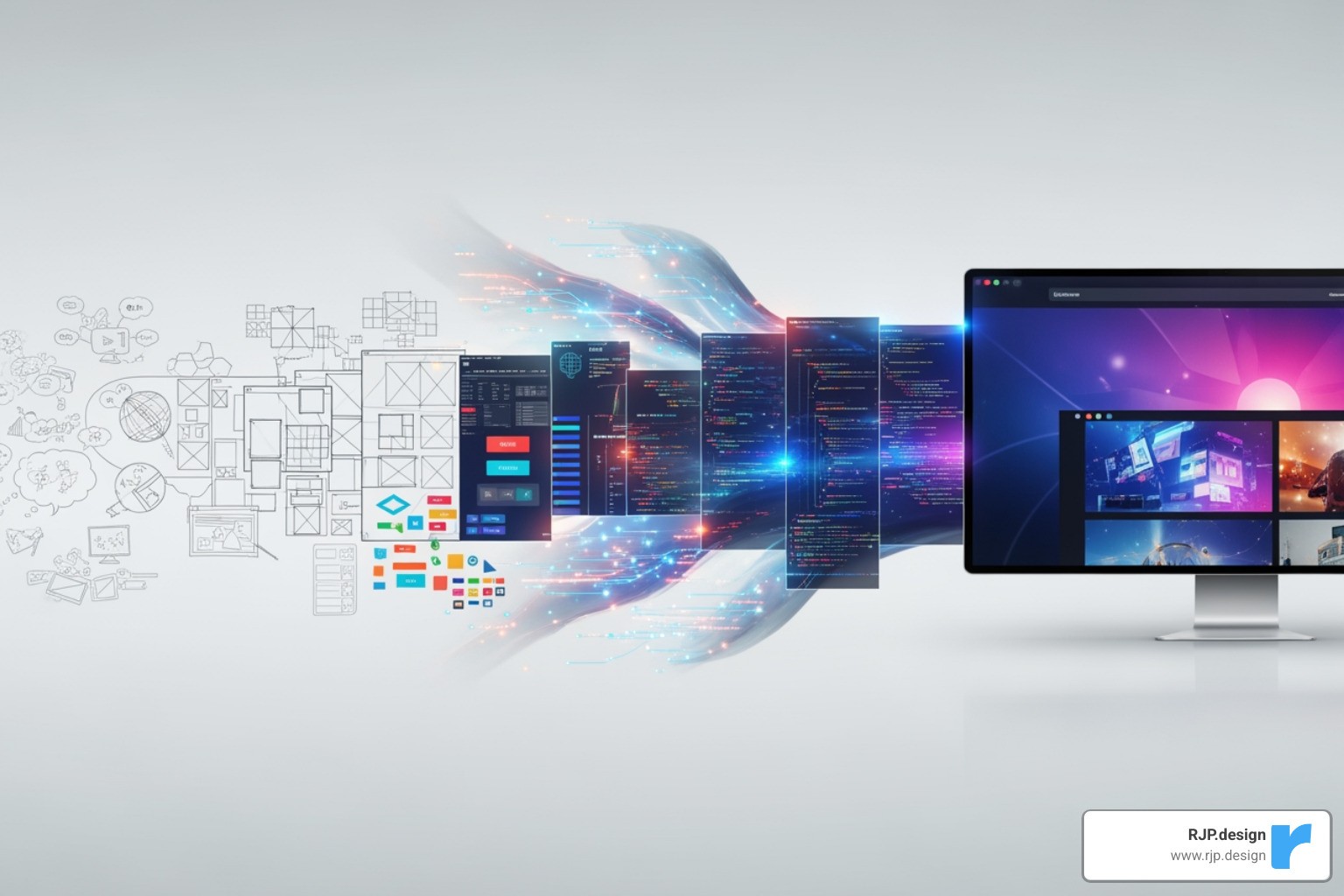 Flowchart illustrating the typical web design process from concept to conversion - ecommerce web design new york