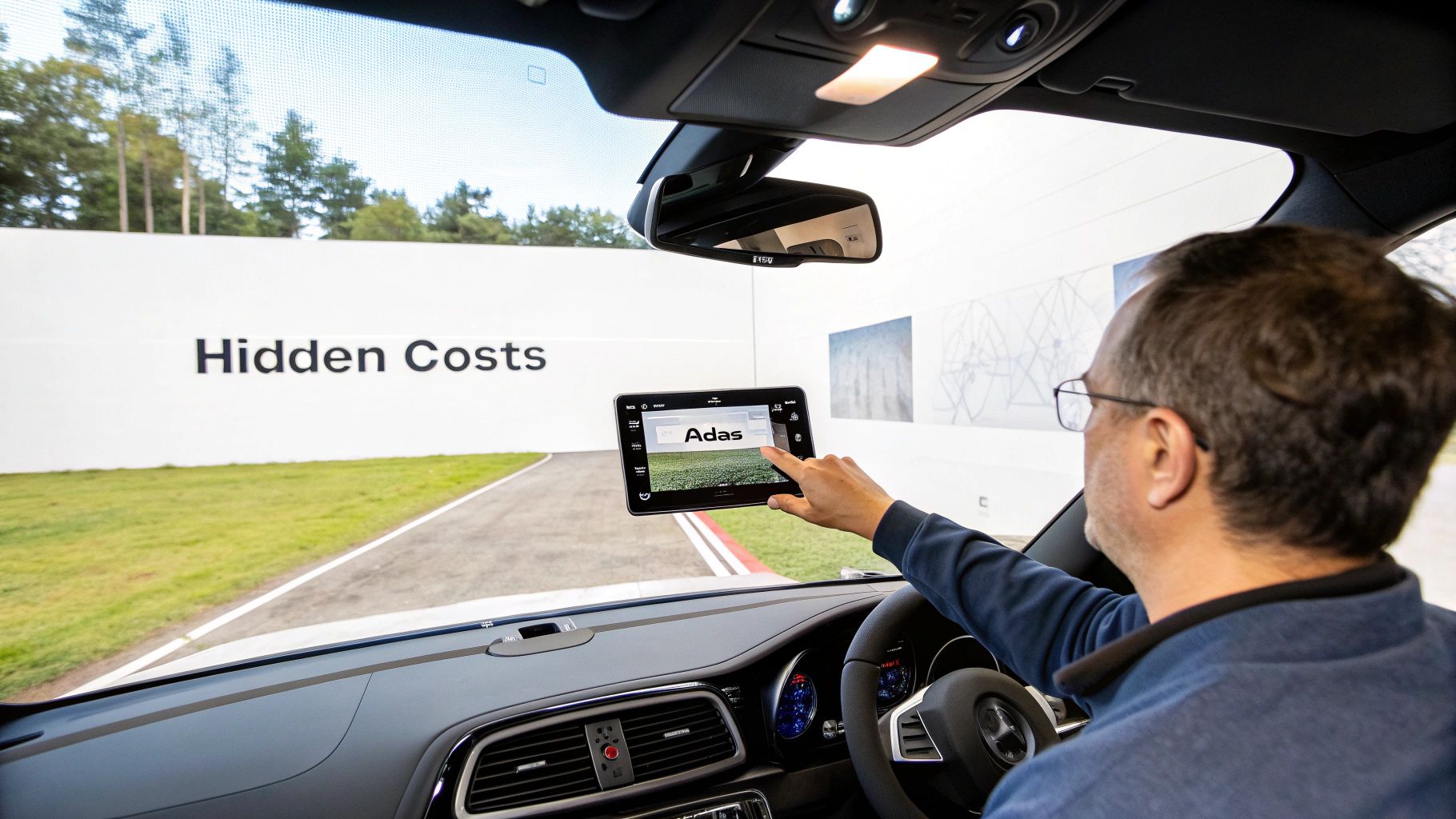 A close-up of a technician's hands carefully injecting resin into a cracked windshield.