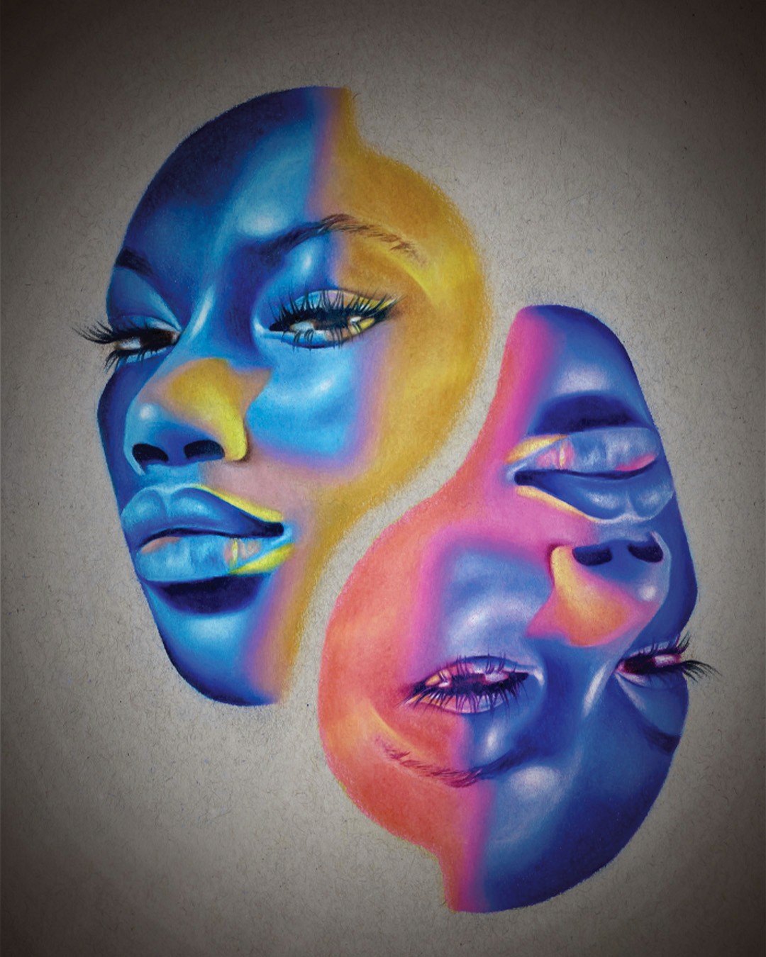 color pencil drawing of a woman by DrawnbyDara