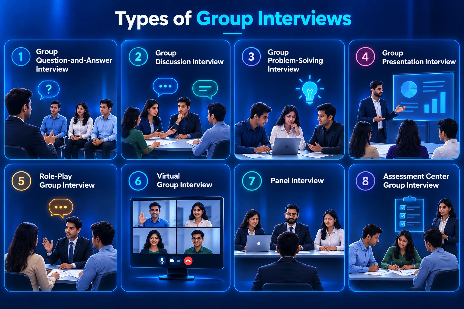 Eight types of group interviews