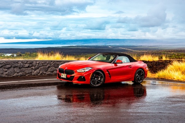 Red BMW Z4 For Rent on Big Island Hawaii