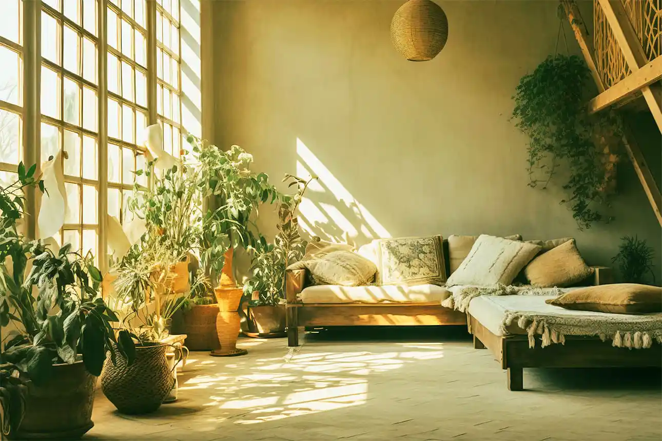cozy sitting area with perfect temperature even for plants