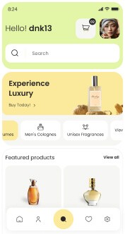 Luxury shopping mobile app design