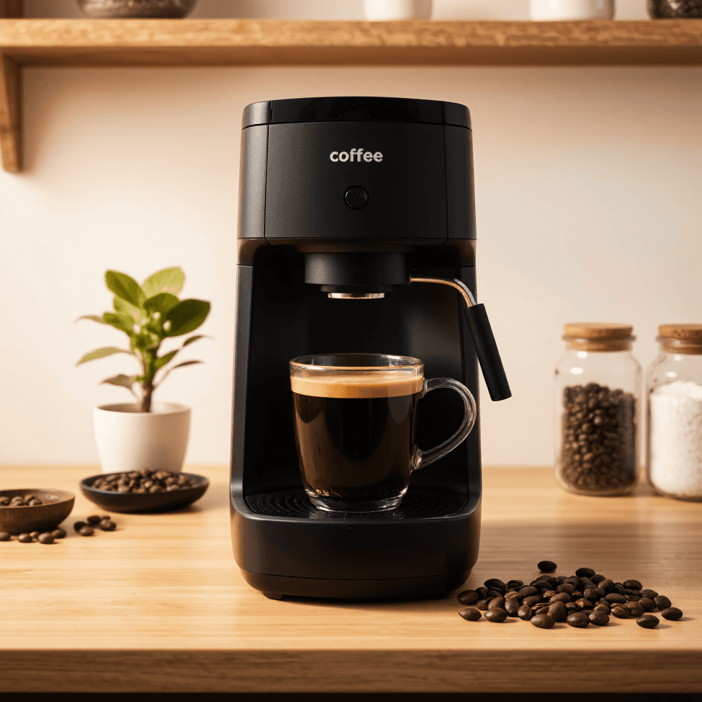 product photography of coffee machine