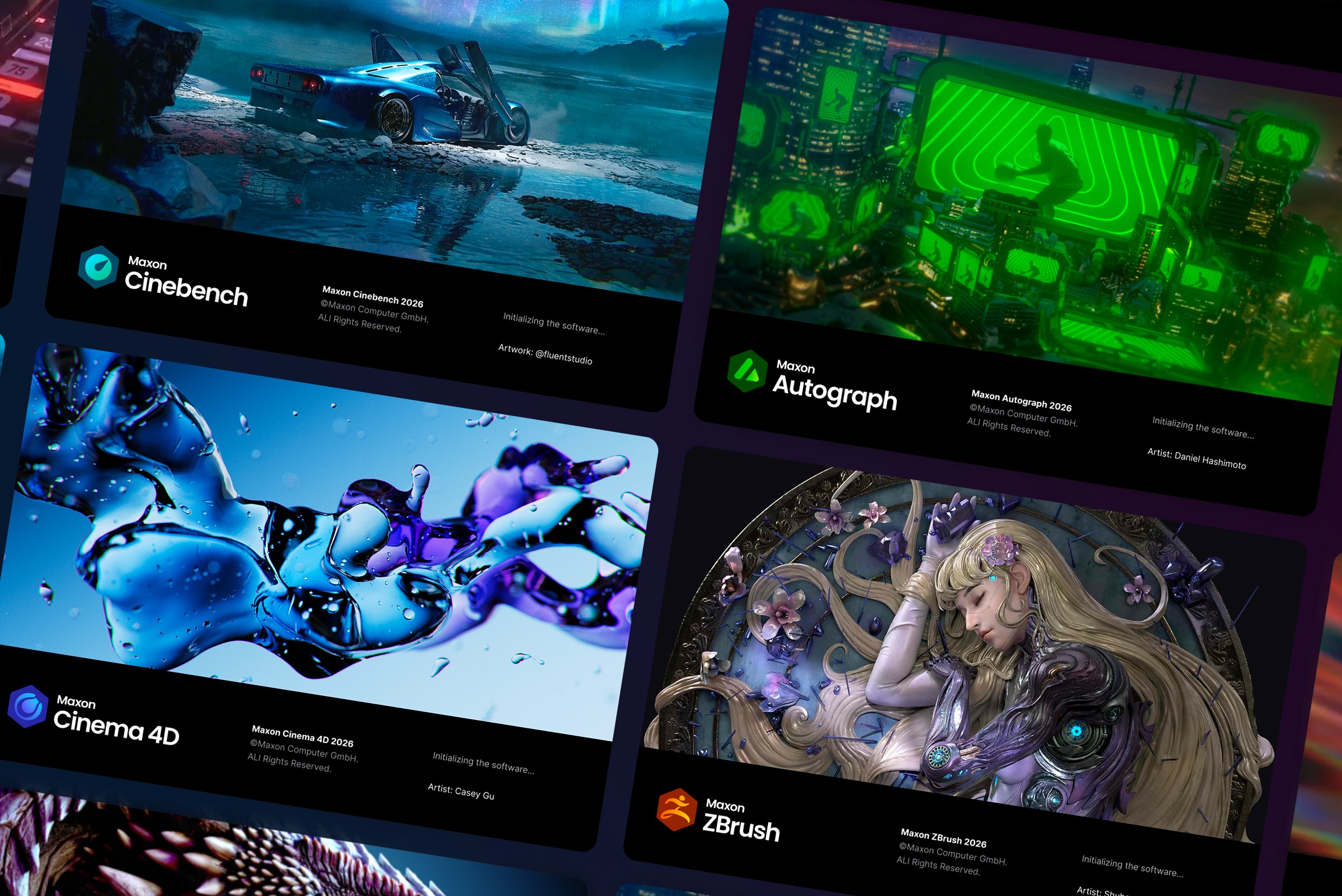 Maxon Rebrand - Splash Screens
