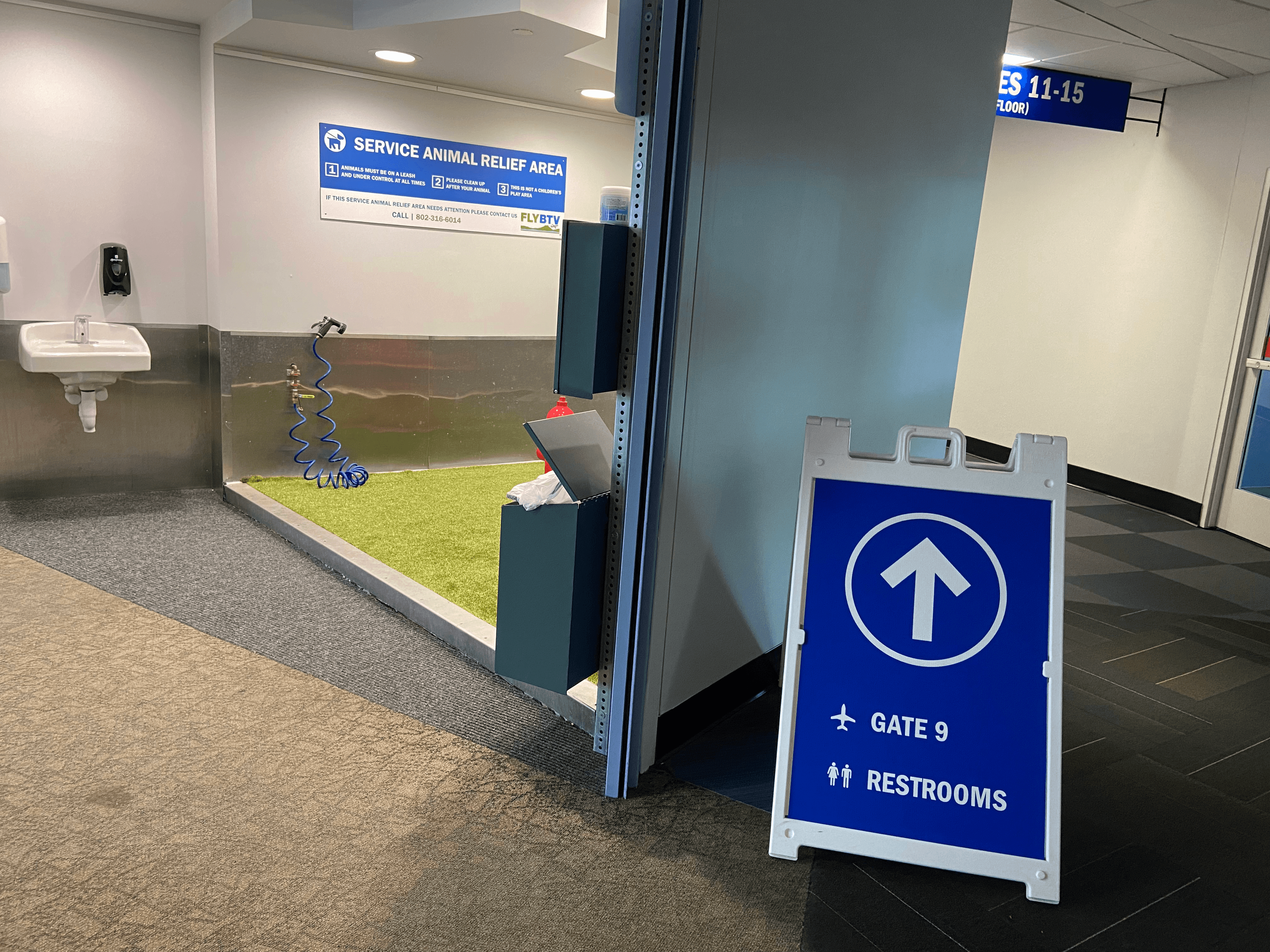 Animal relief area between the north and south terminals in  BVT