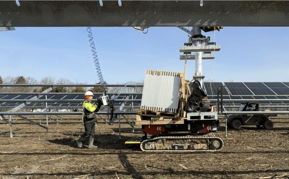 Solar MULE rack w/ panels