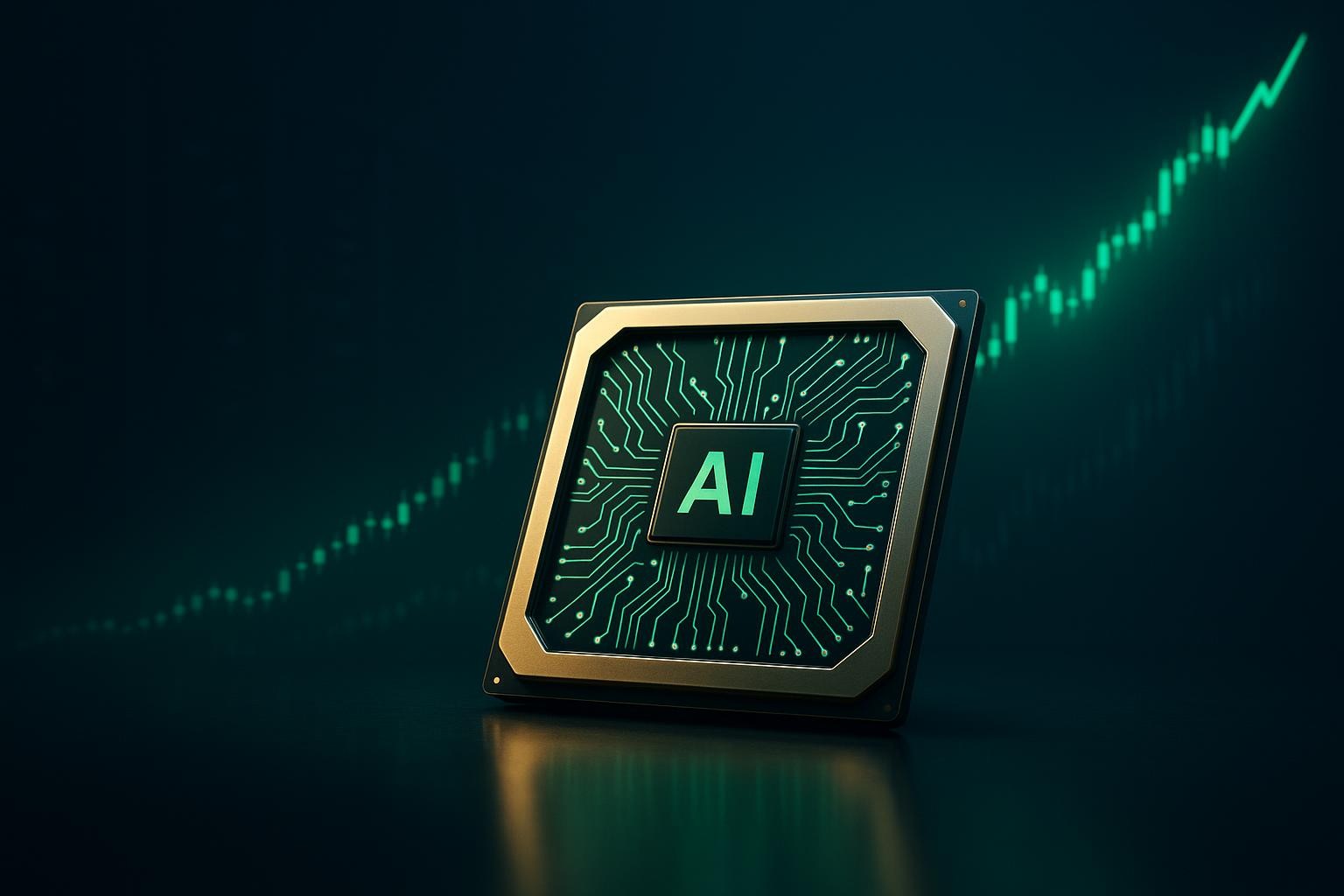 Nvidia-Chip-Symbolbild vor ansteigendem Börsenchart als Illustration zu den Quartalszahlen am 26. August 2026