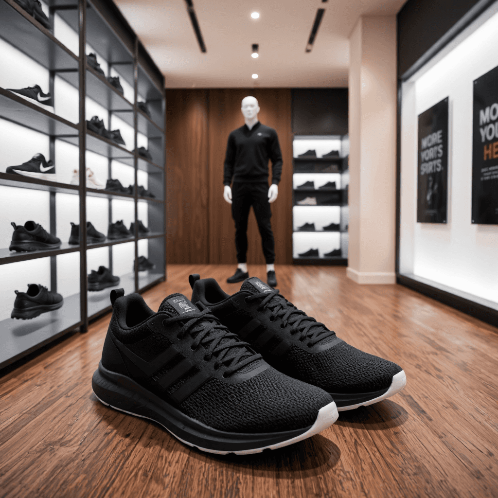 product photography of a pair of athletic shoes