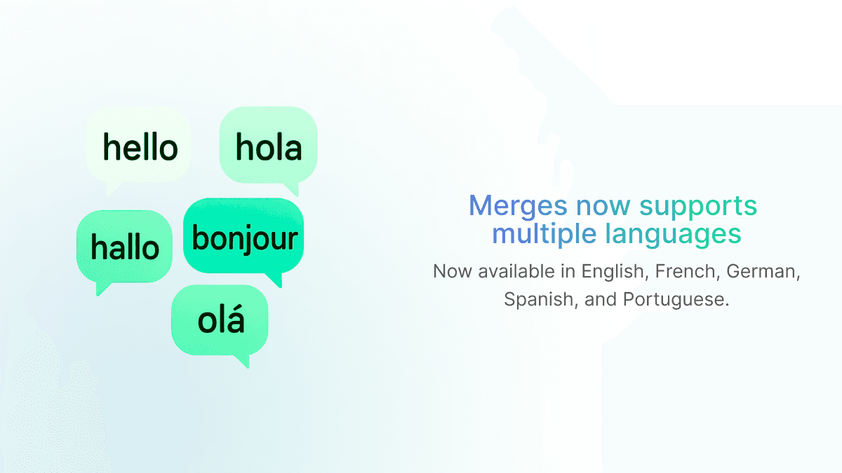 Merges now supports multiple languages