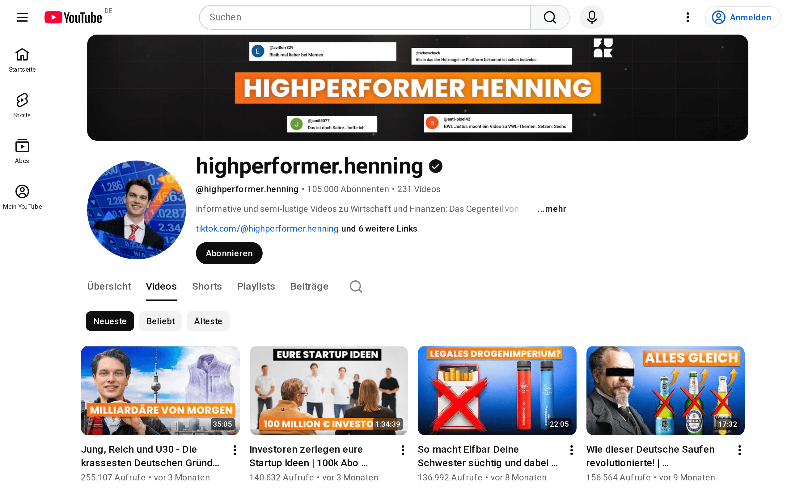 Beispiel-Post von Hedgefonds Henning: satirisches Meme über BWL-Klischees und Finanzwelt