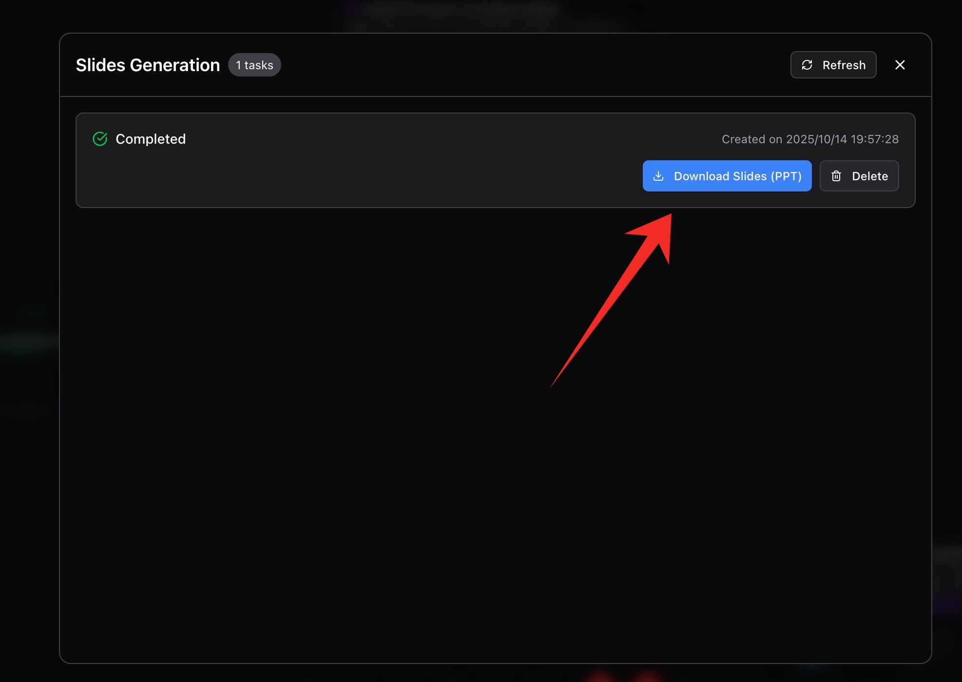 One-Click PPT Generation with Templates