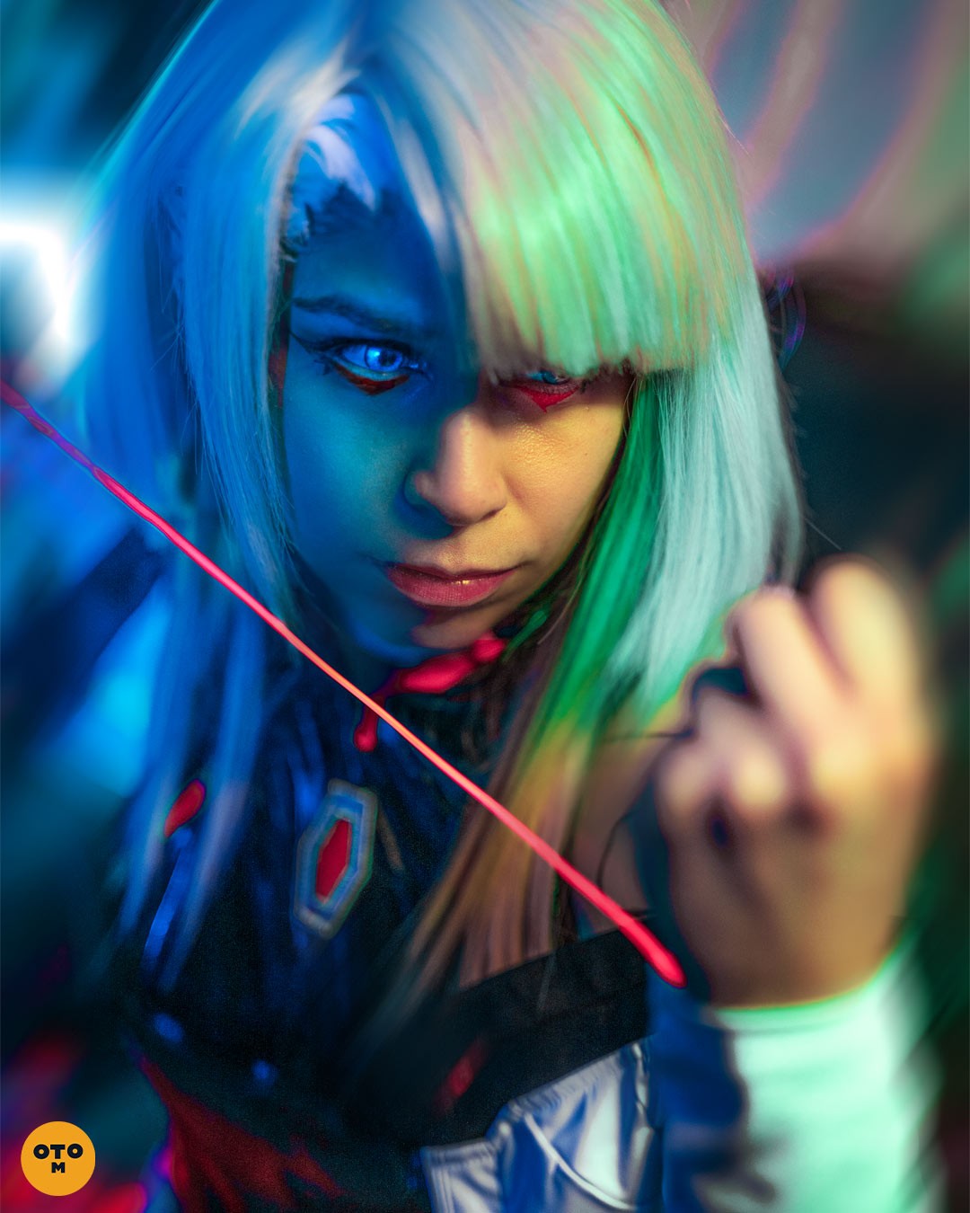 Lucy cosplay girl from Cyberpunk 2077. Model: @emi.tela. Photo series by otrominuto.com