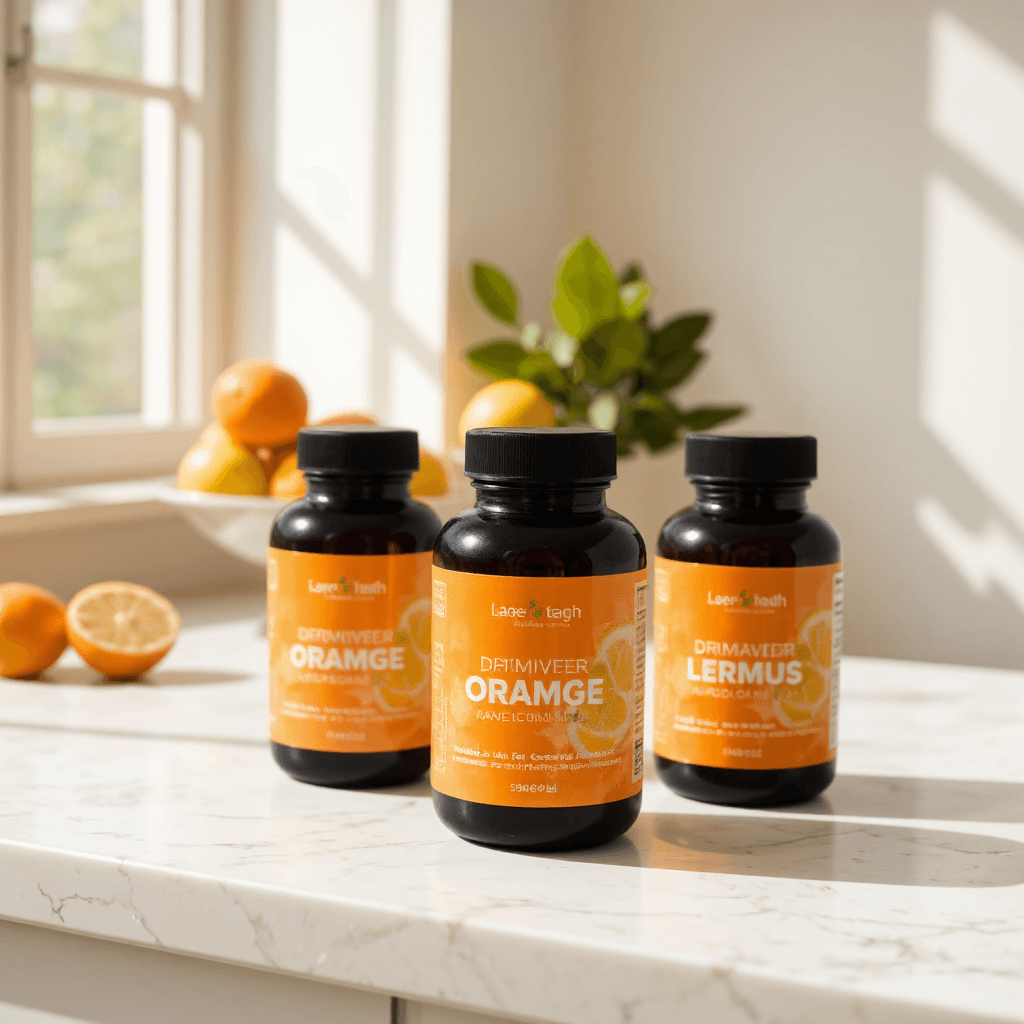 product photography of bottles of dietary supplement