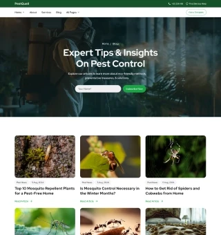 Pest Control Website Template