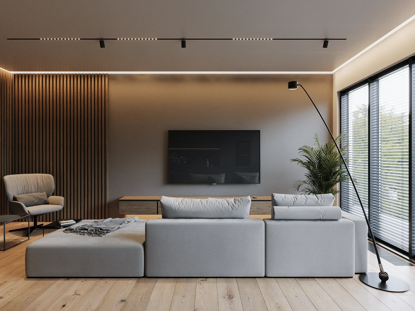 Lambris en chêne de la salle à manger avec joints creux précis.