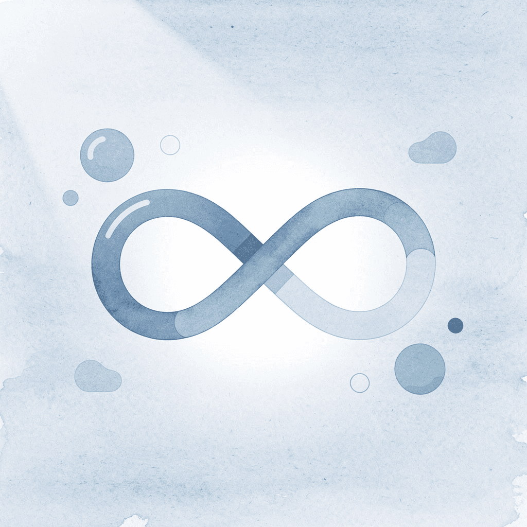 Infinity symbol representing infinite scalability of vector files - T-Shirt Design Size
