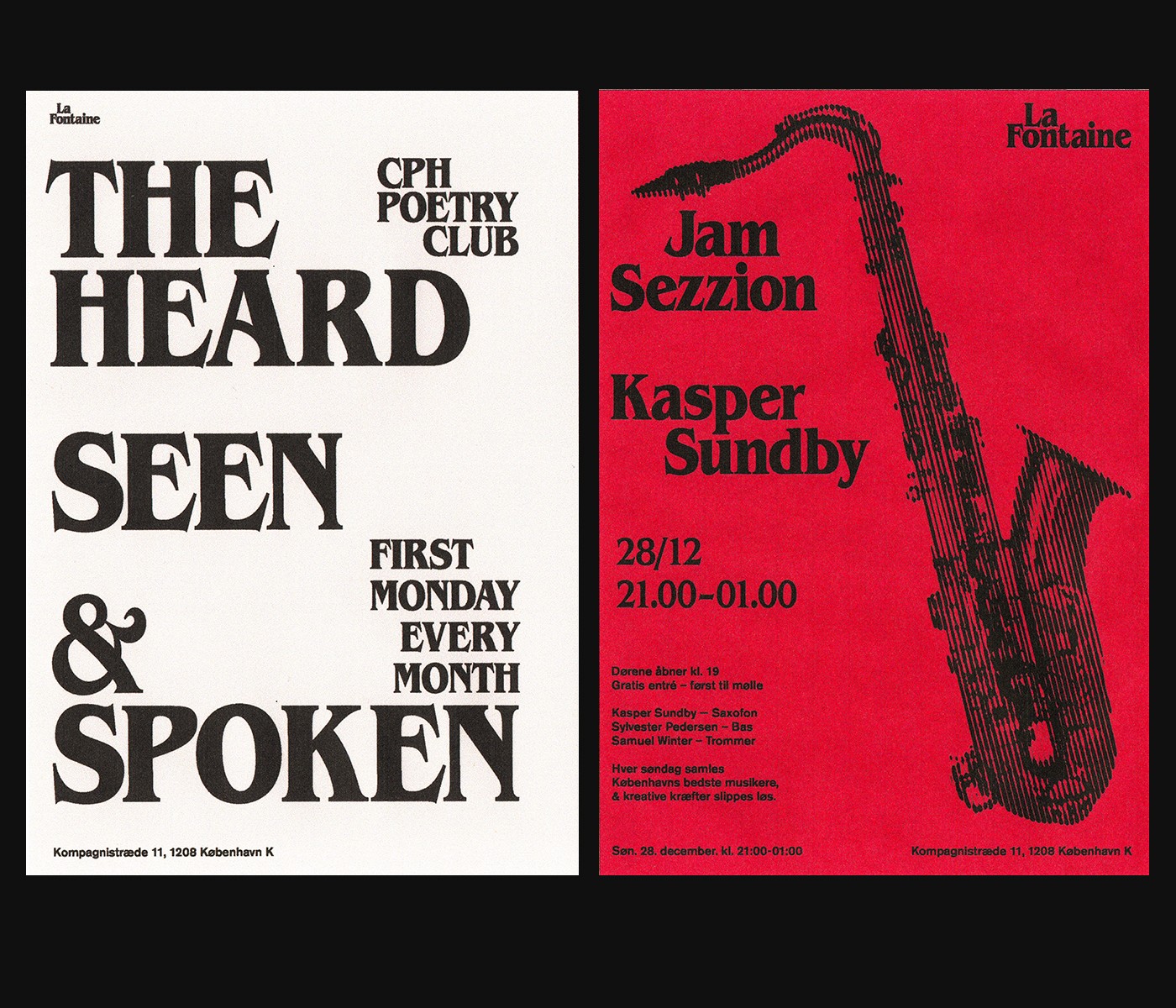 La Fontaine poster — tactile illustration and typographic detail